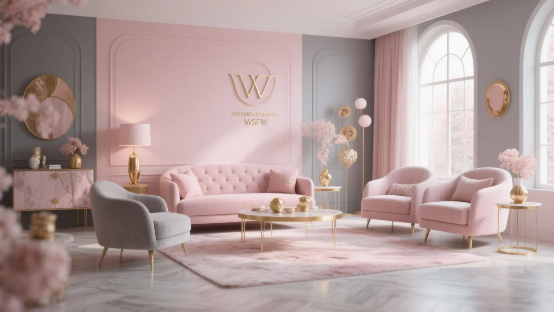 8. Blush and Grey Combo