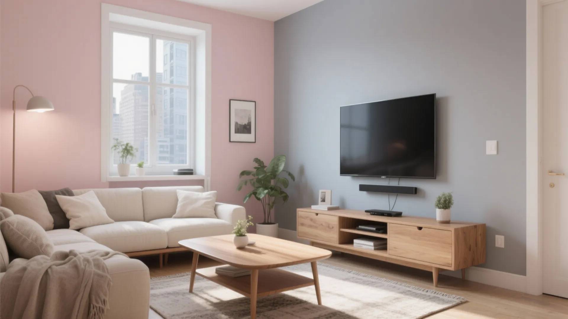 Pastel Blush with Cool Grey Balance