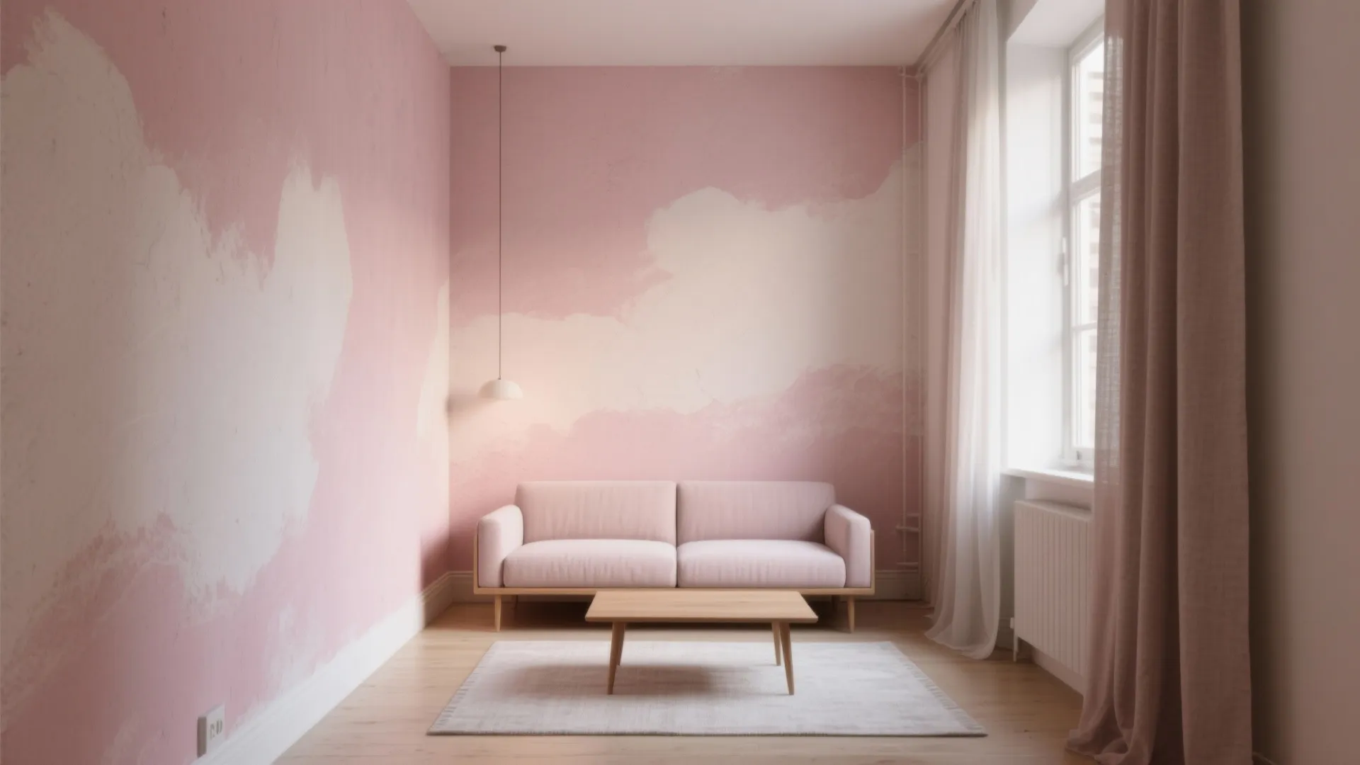 Blush Limewash With Layered Movement