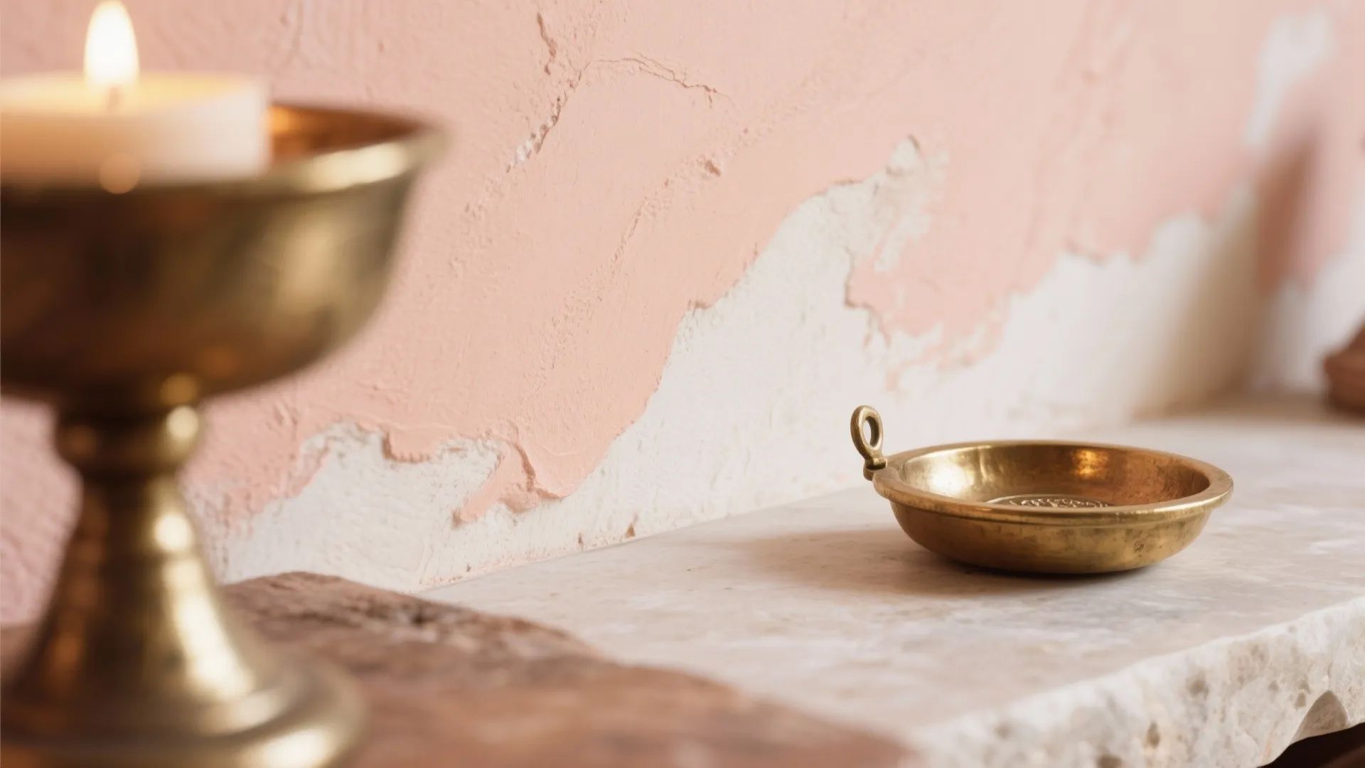 Soft Blush, Peach, and Limewash Glow