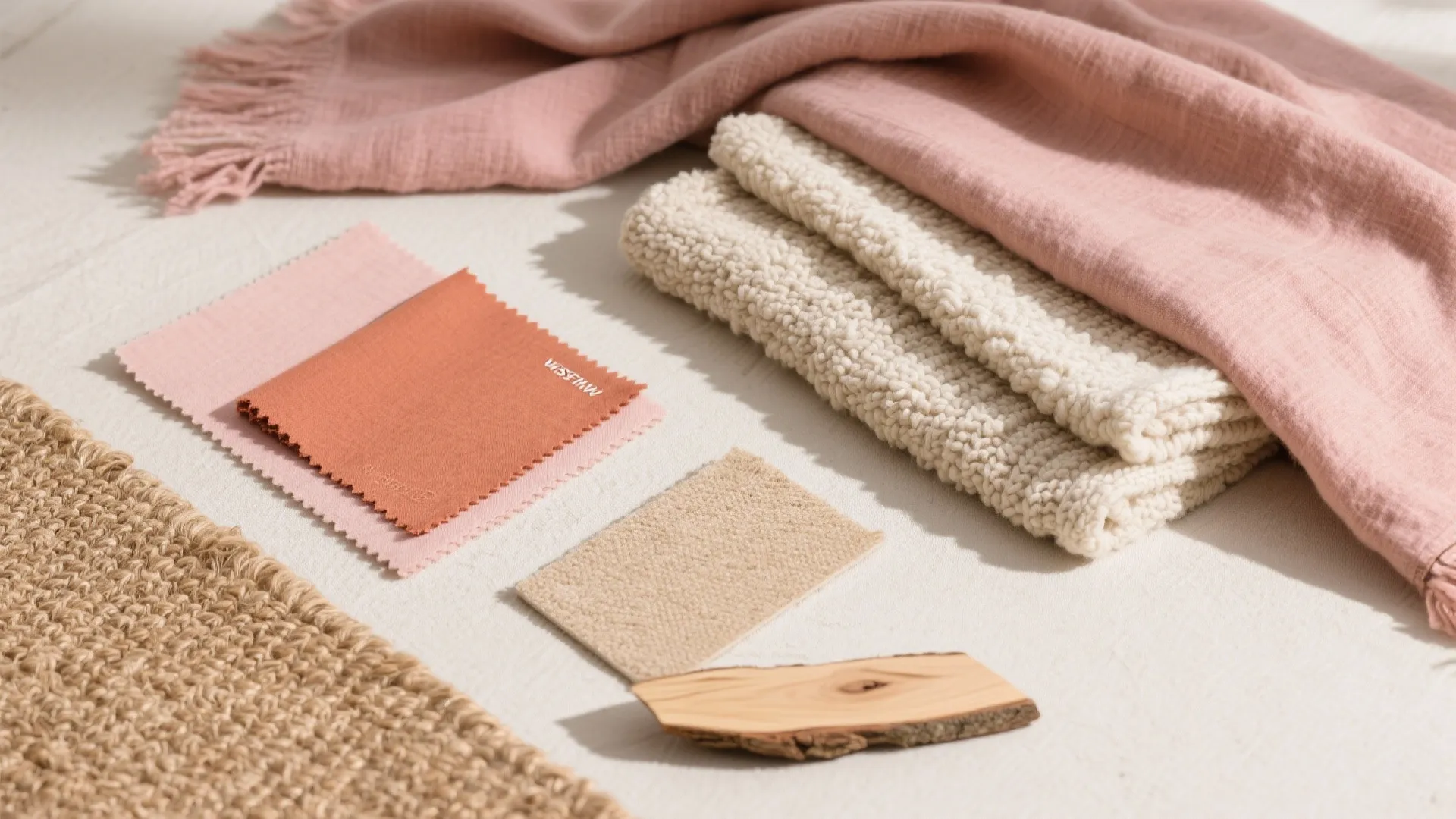 Layered Textiles: Blush, Terracotta, and Natural Linen