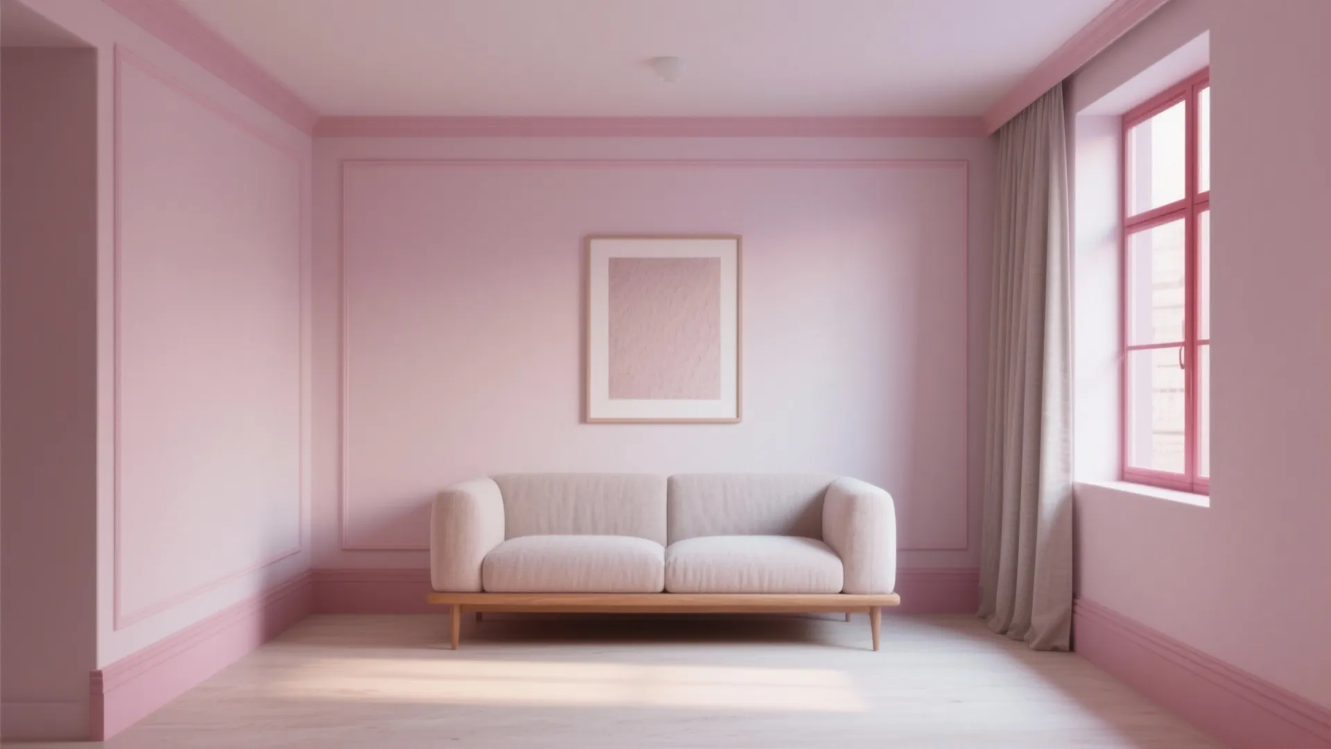 Soft Blush Walls, Tone-on-Tone Depth