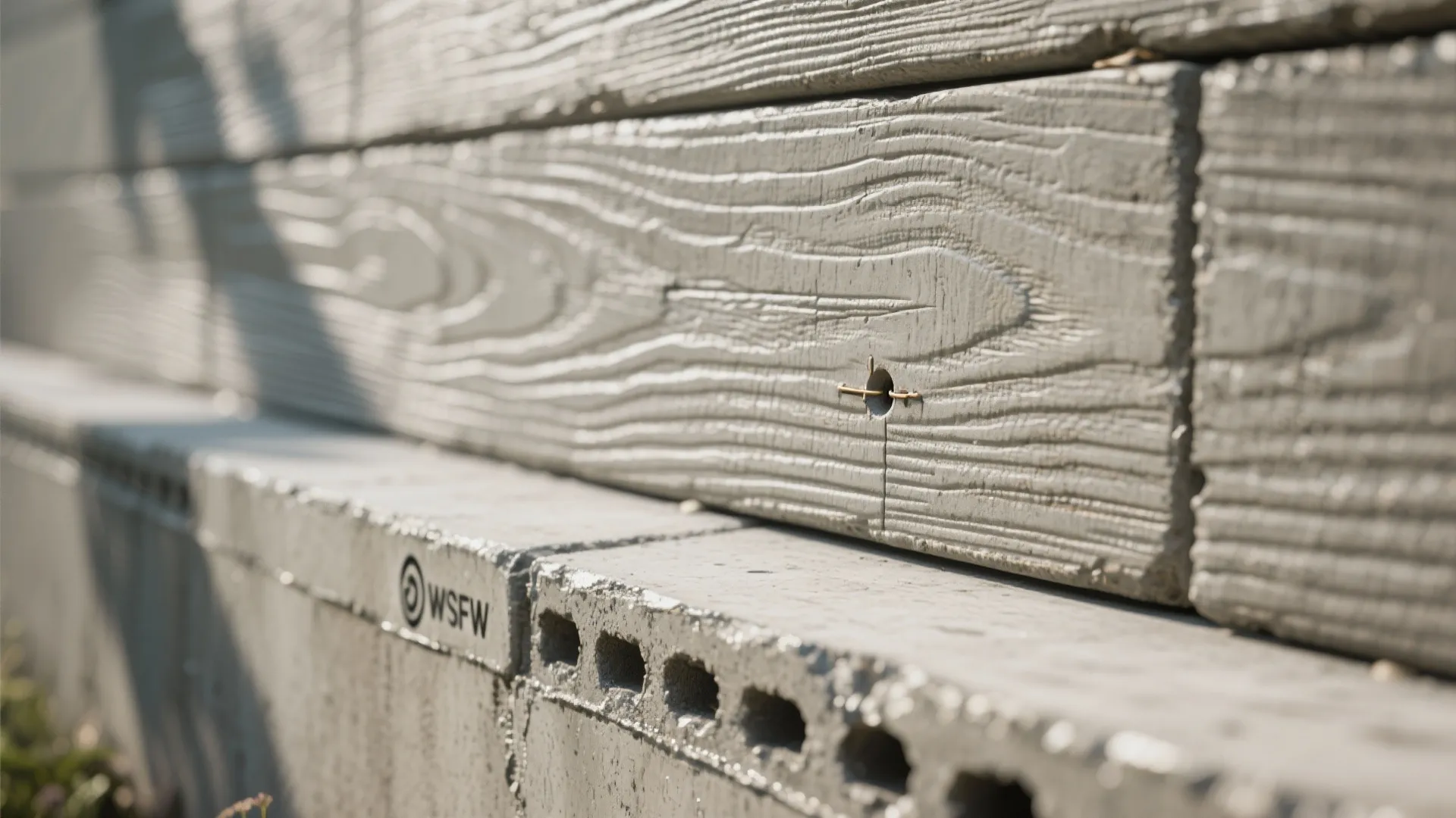 Cast-In-Place Concrete Wall with Board-Form Finish