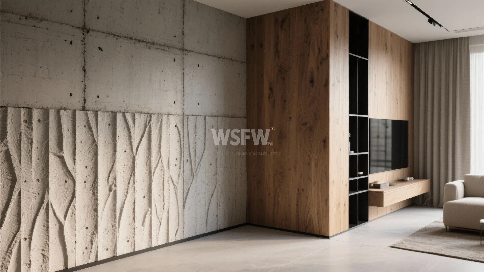 2) Board-Formed Texture Without the Weight