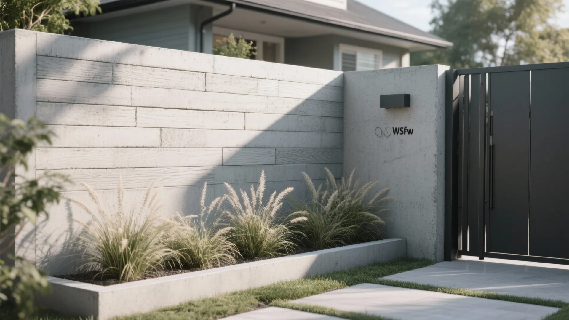 Board-Formed Concrete with Shadow Lines