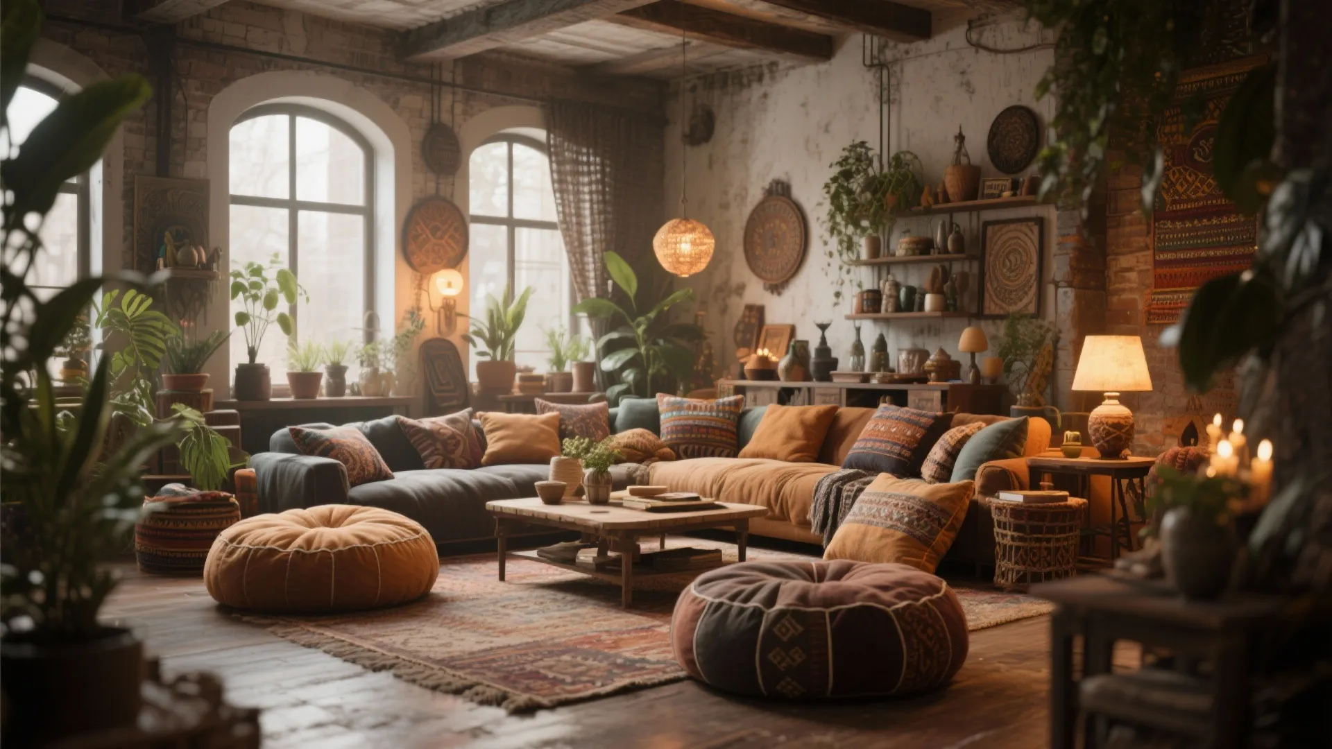 4. Bohemian Mixed Cushions
