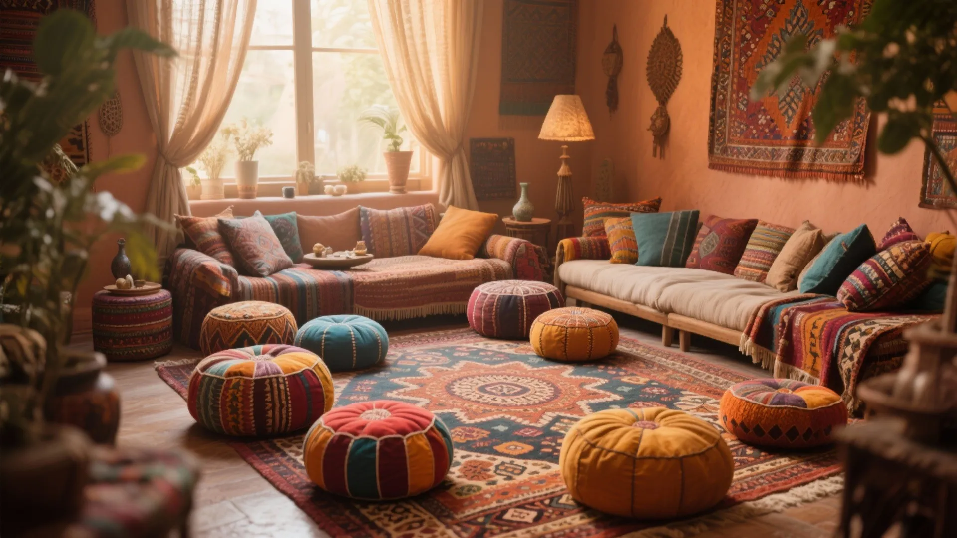 Bohemian Pouf Arrangement