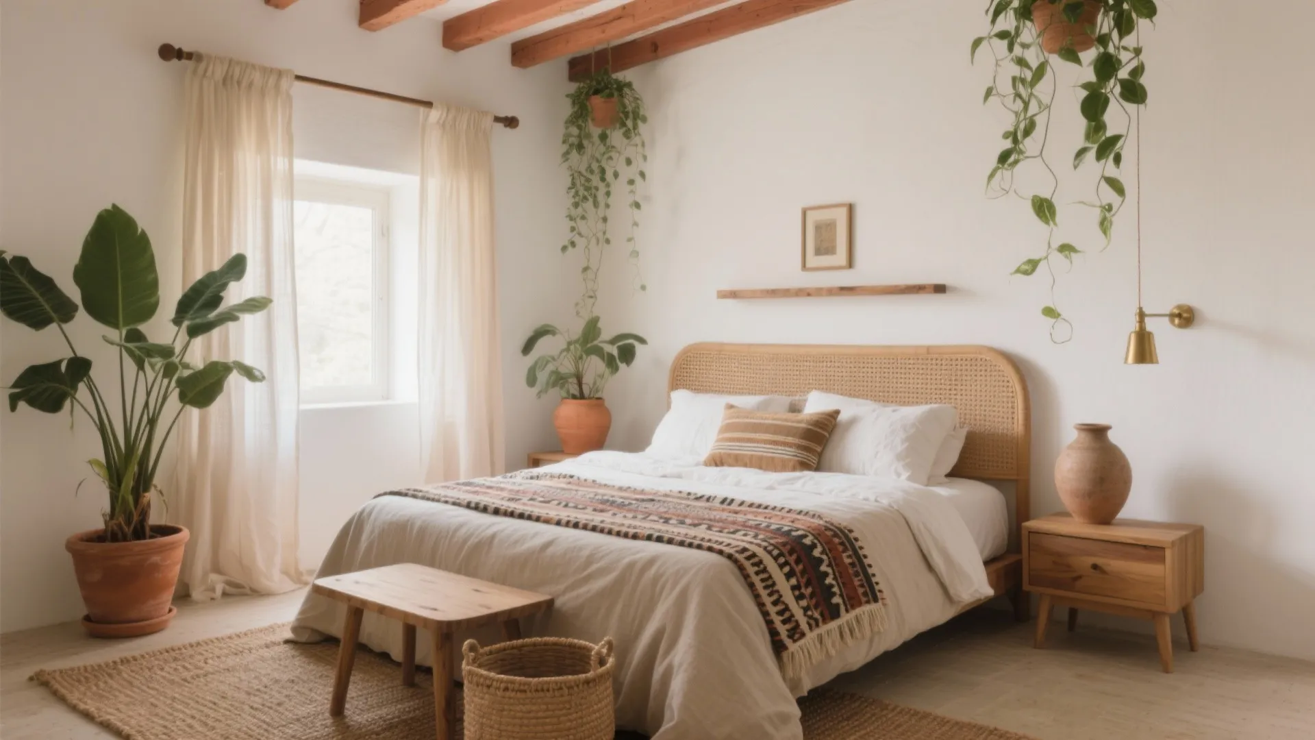Boho Chic Bedroom Decor: 5 Inspired Ideas: Layered textiles, earthy tones, and collected details for a cozy bohemian bedroom—without the clutter