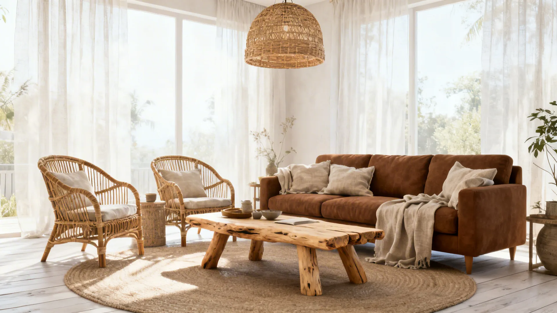 5. Light & Airy Boho with Natural Fibers