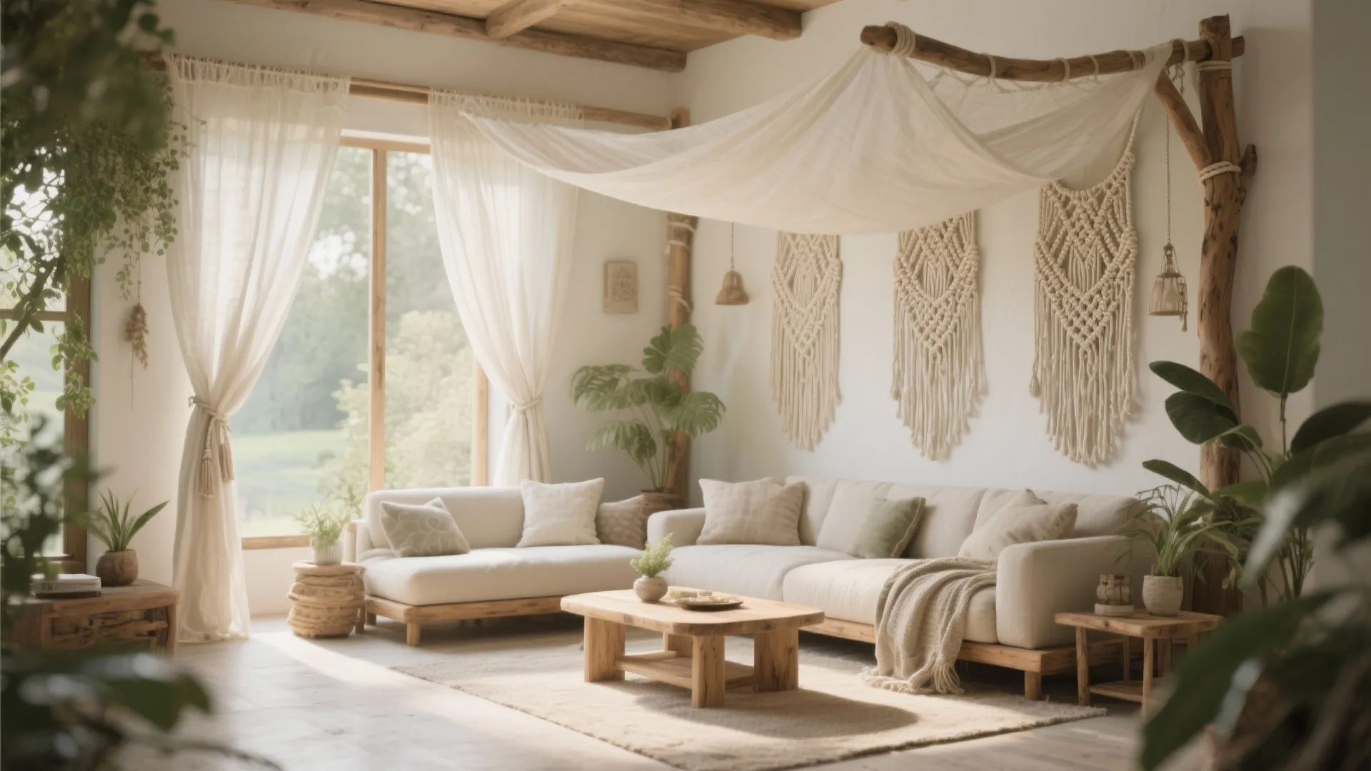 Boho Canopy with Macramé Texture