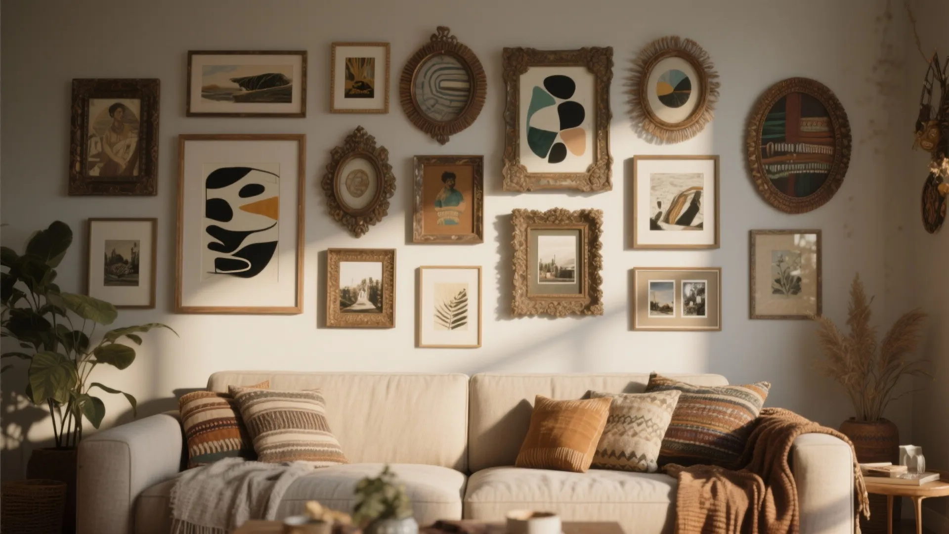 Gallery Wall with Mixed Frames