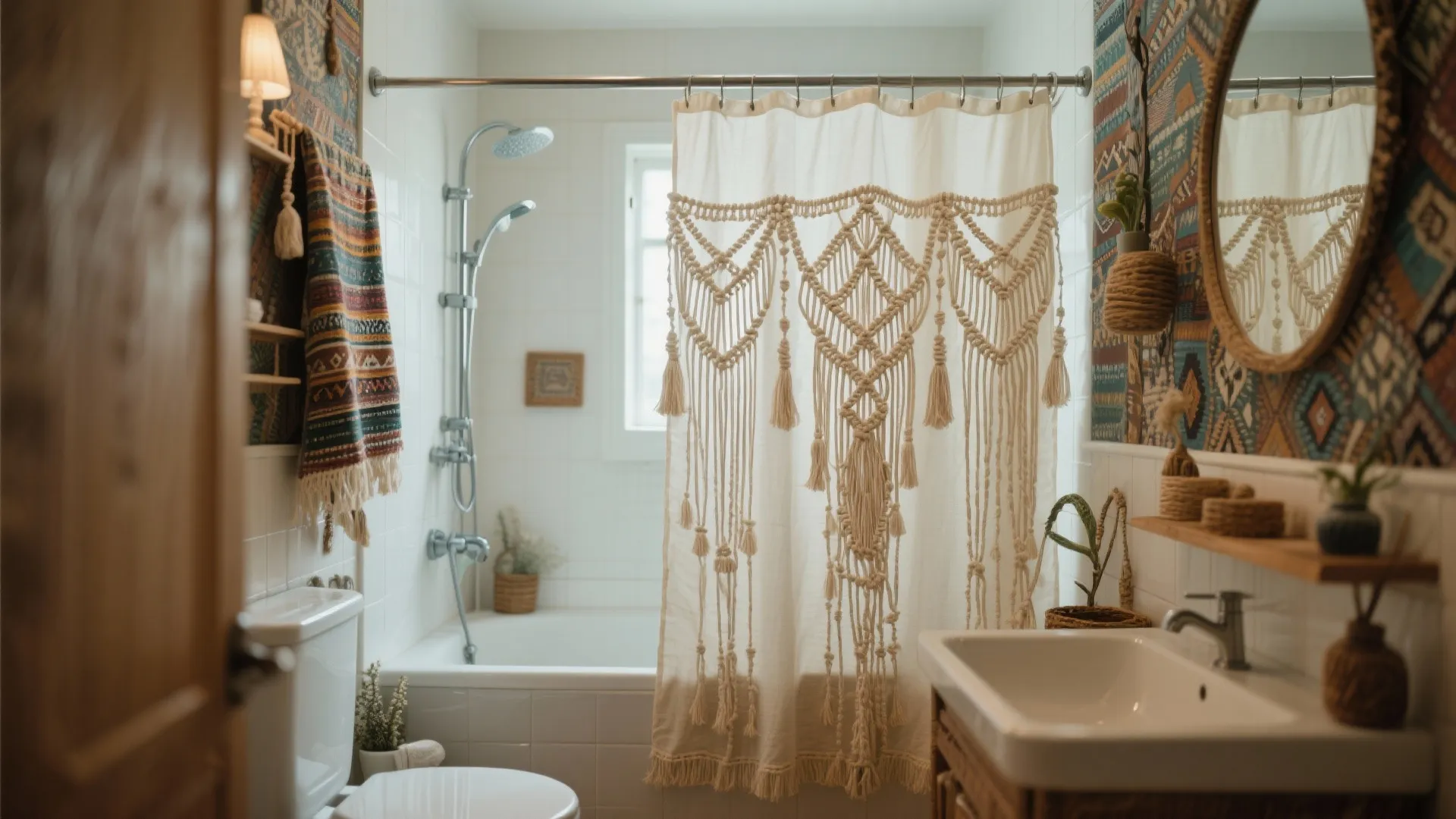 10. Boho Macrame Overlay