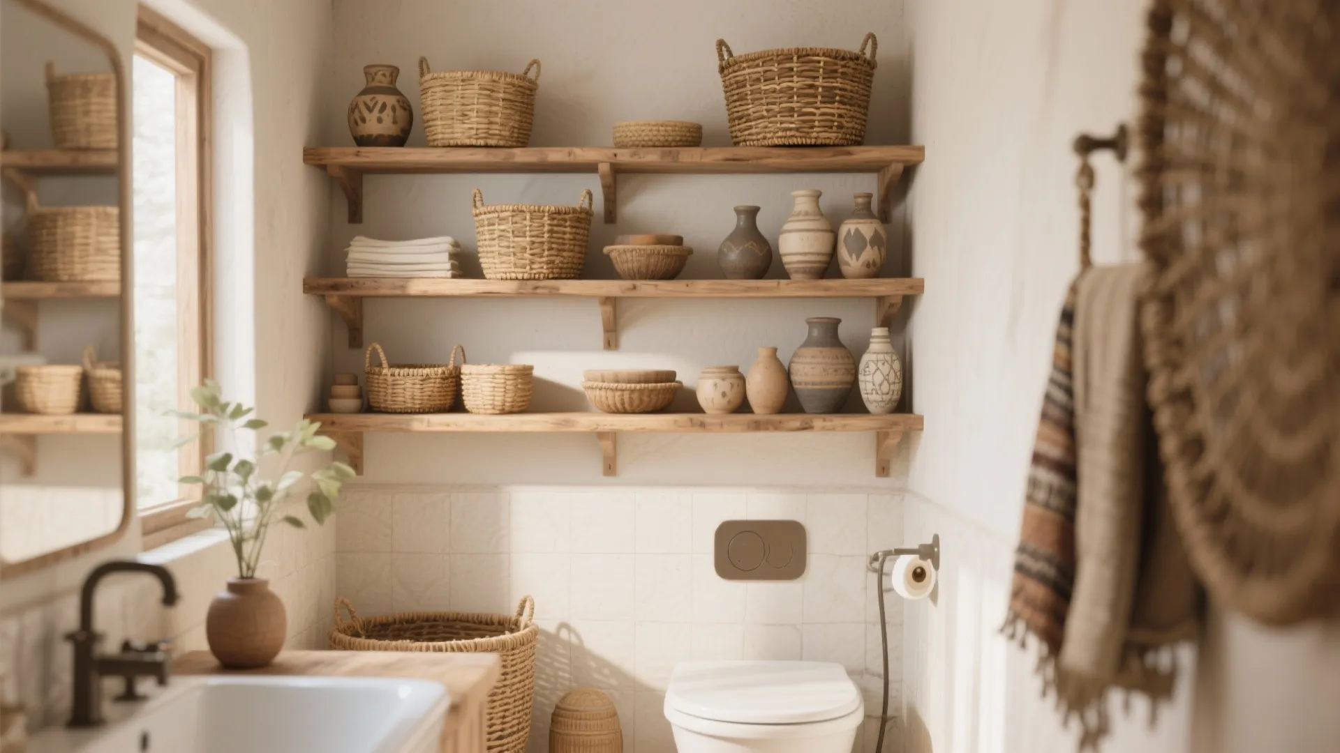 6. Open Shelving with Curated Decor