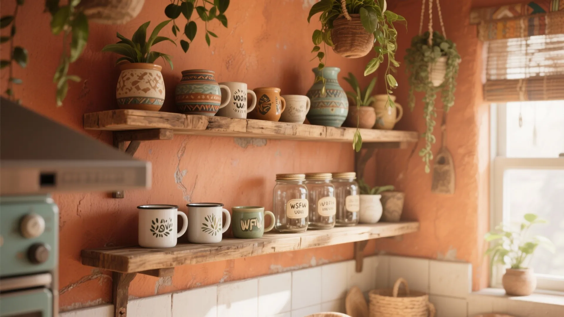 2. Open Shelving with Personality