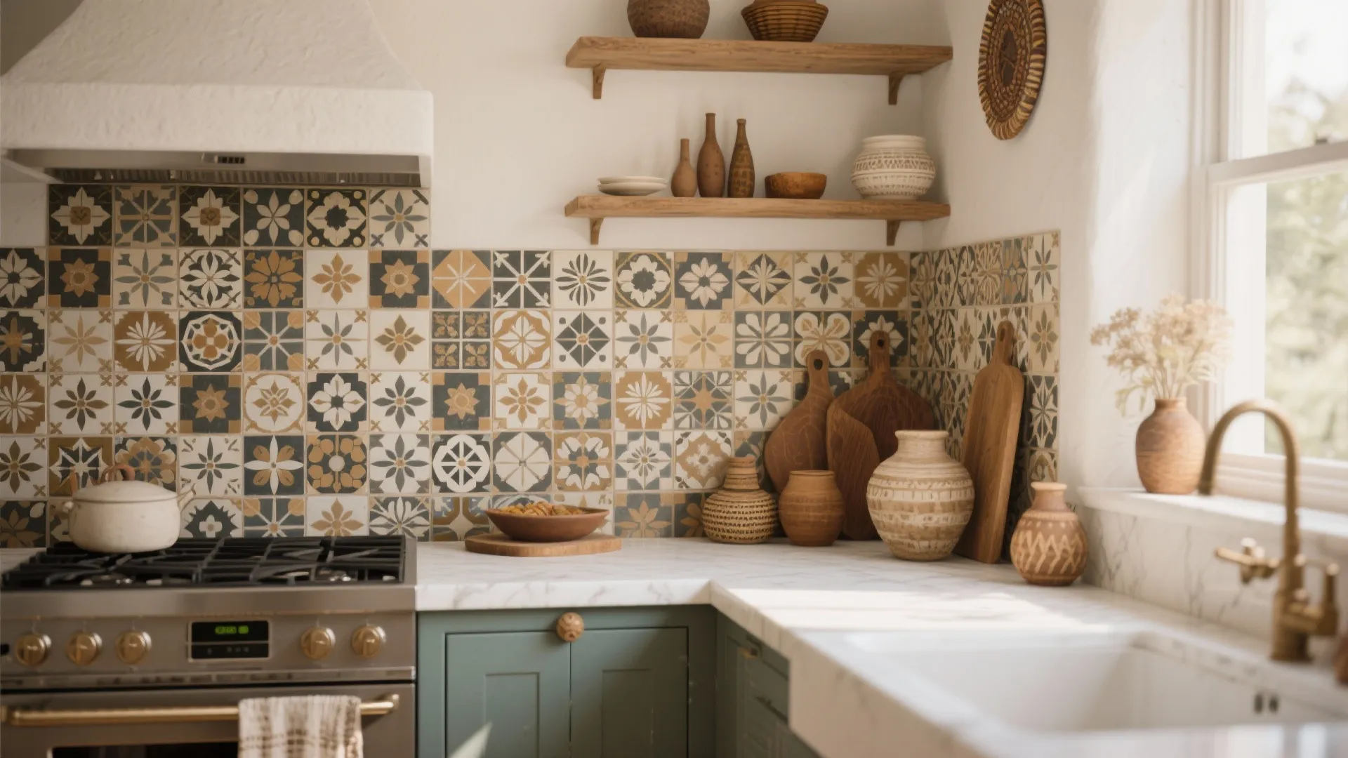 6. Patterned Backsplash