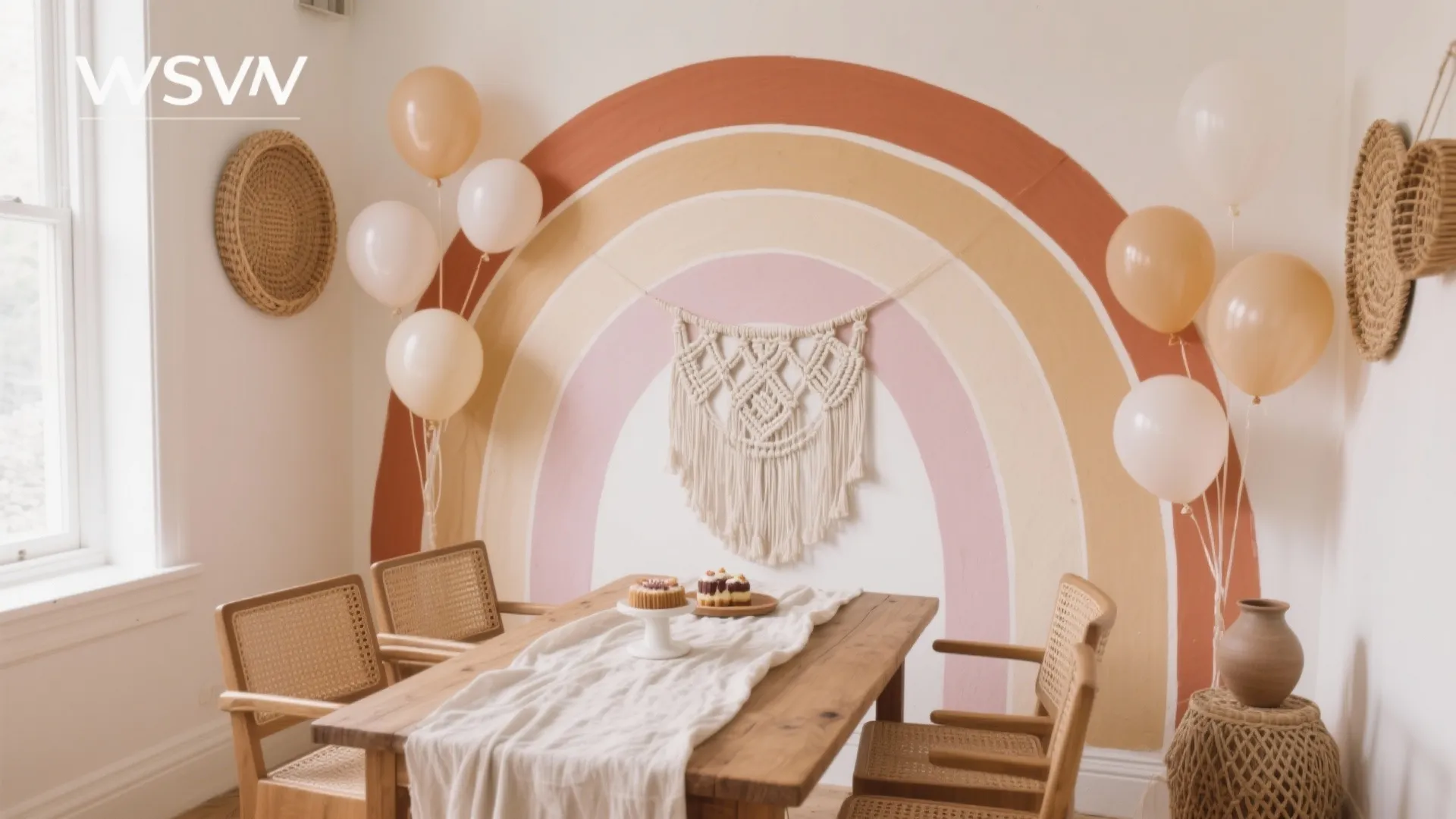 Boho Rainbow & Neutral Textures