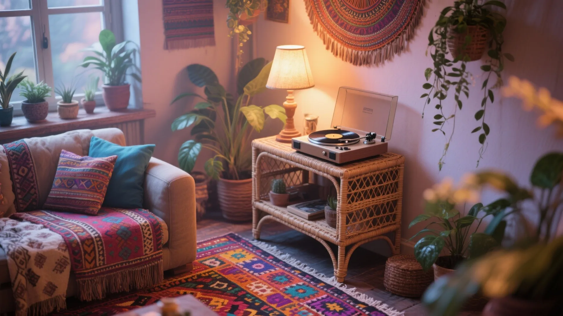 7. Boho Rattan Stand