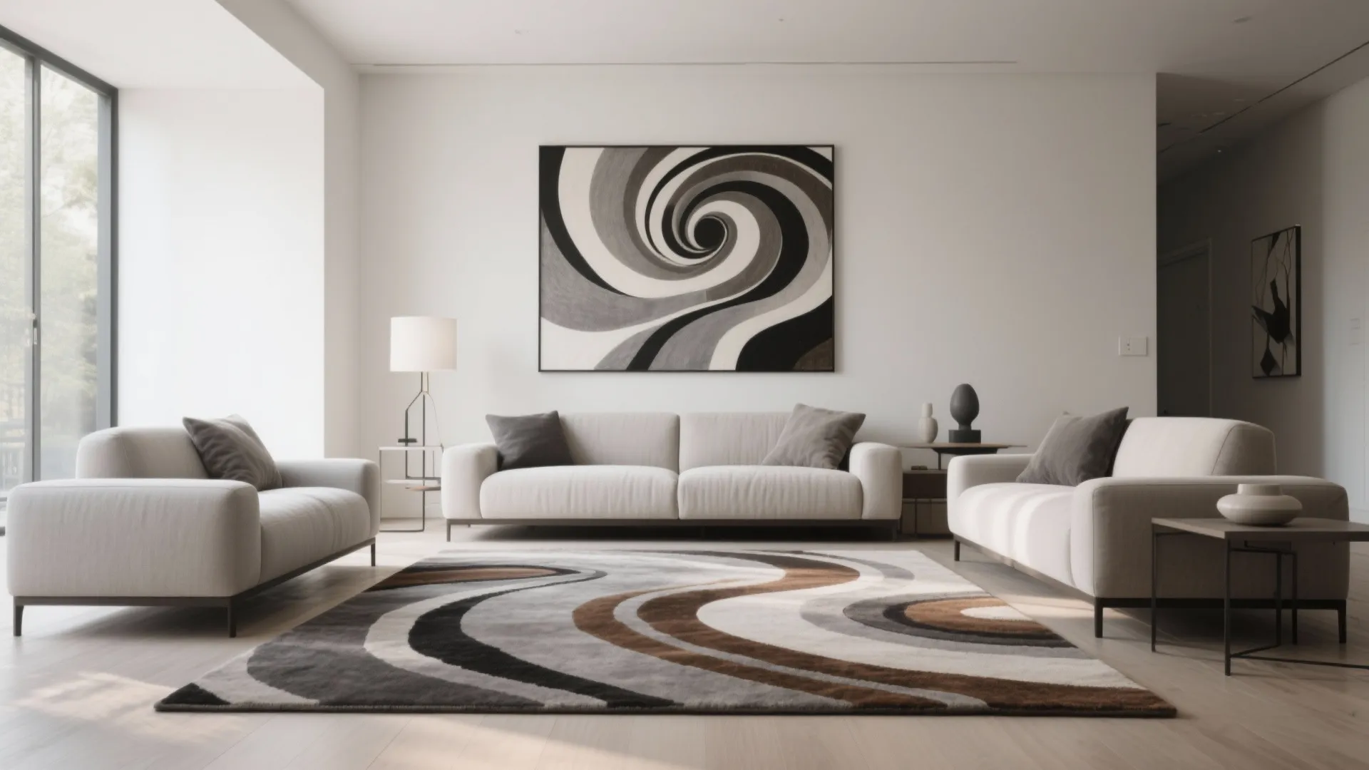 9. Bold abstract art rug