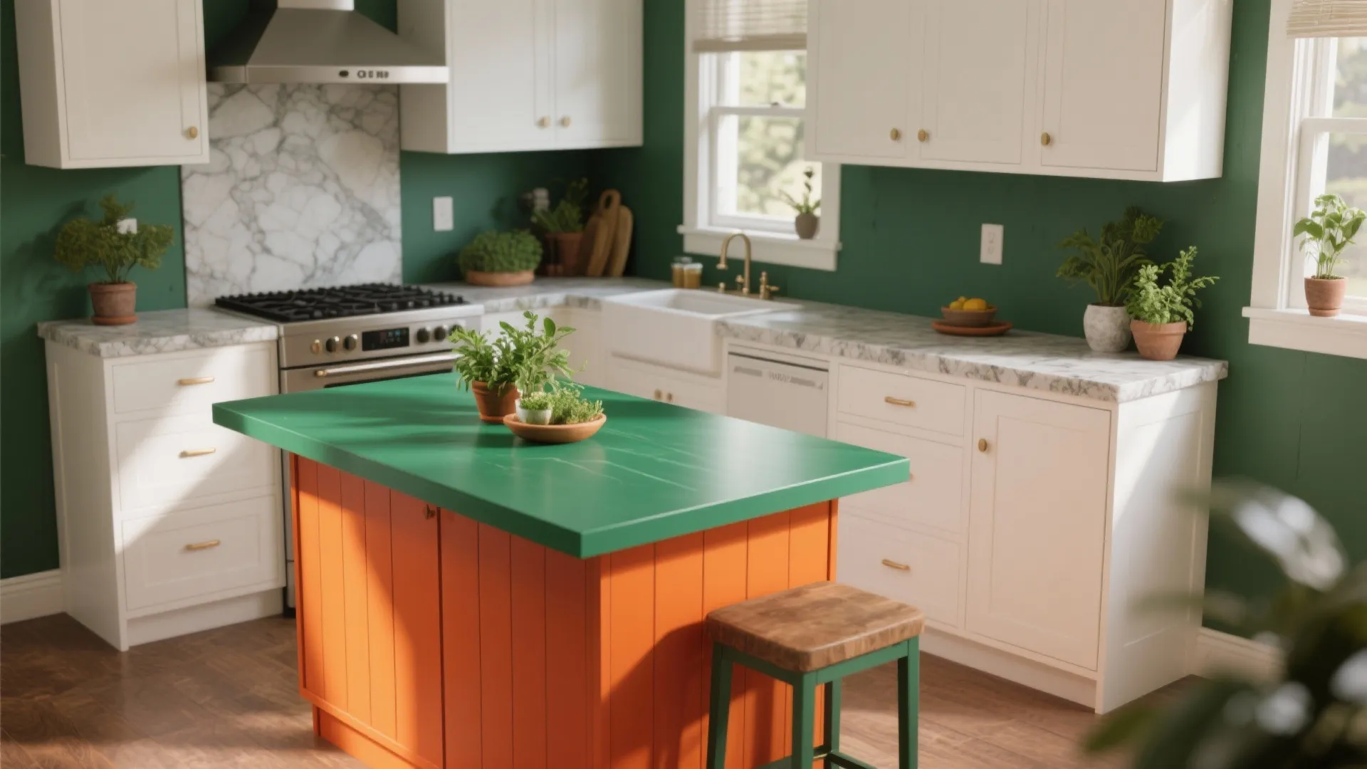 3. Bold Accent Walls or Islands