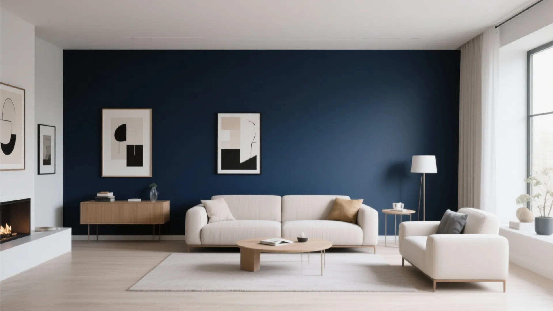 Accent wall with bold paint or wallpaper