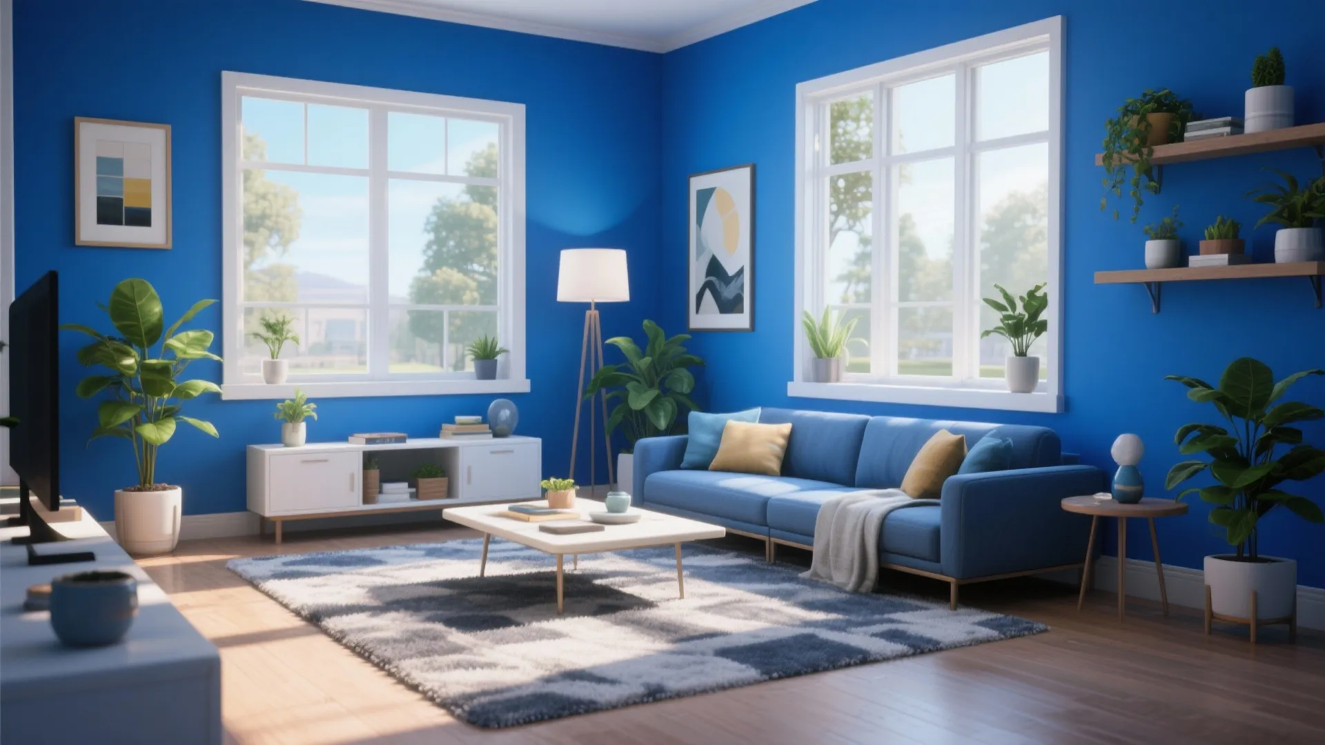 2. Bold Color Accent Wall