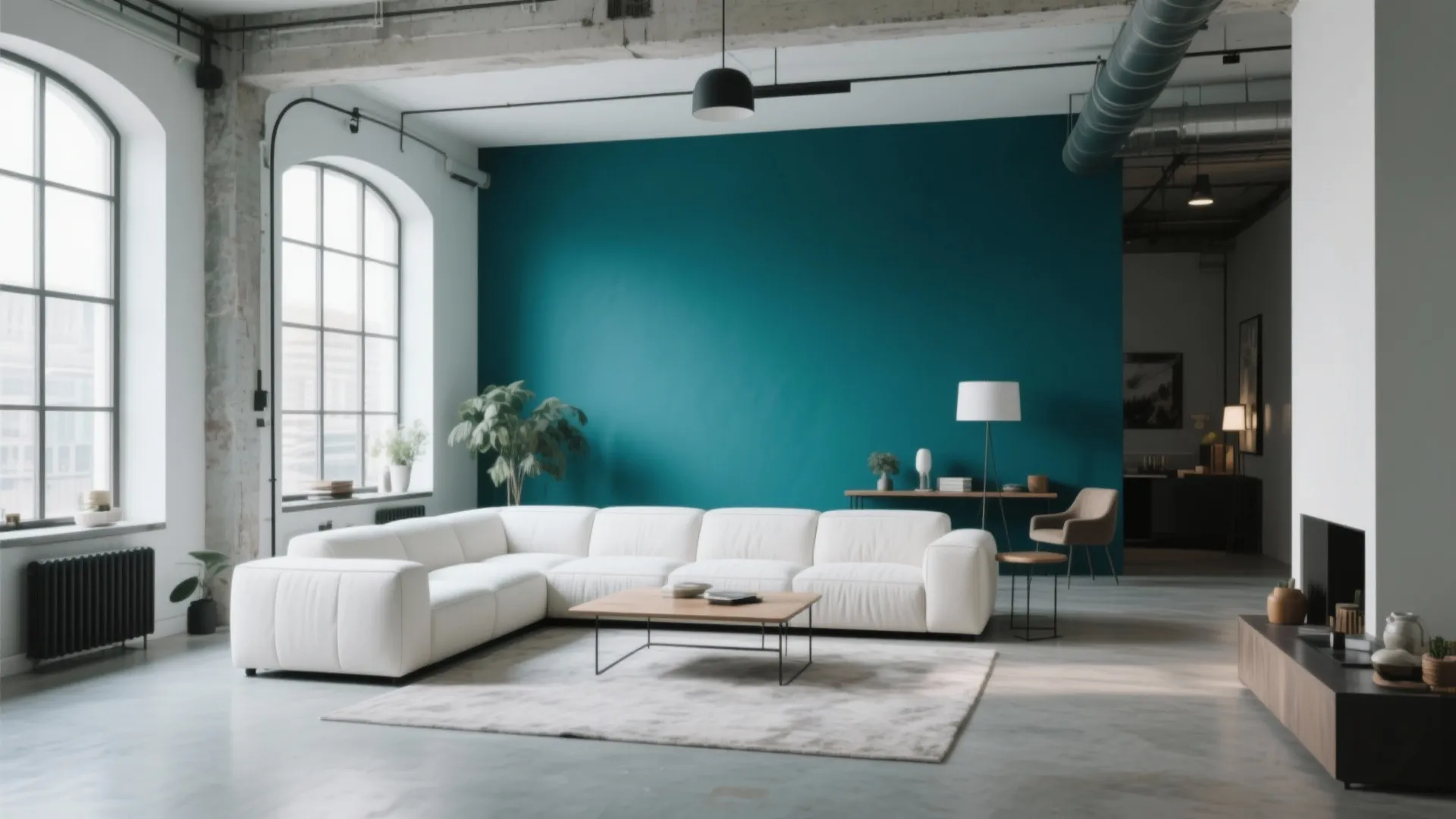 2. Bold Accent Wall Behind the Sofa