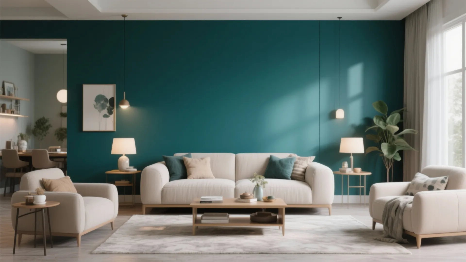 Accent Wall with Bold Color