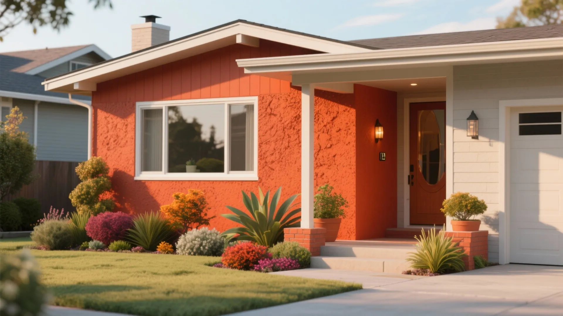 Bold accent wall for curb drama