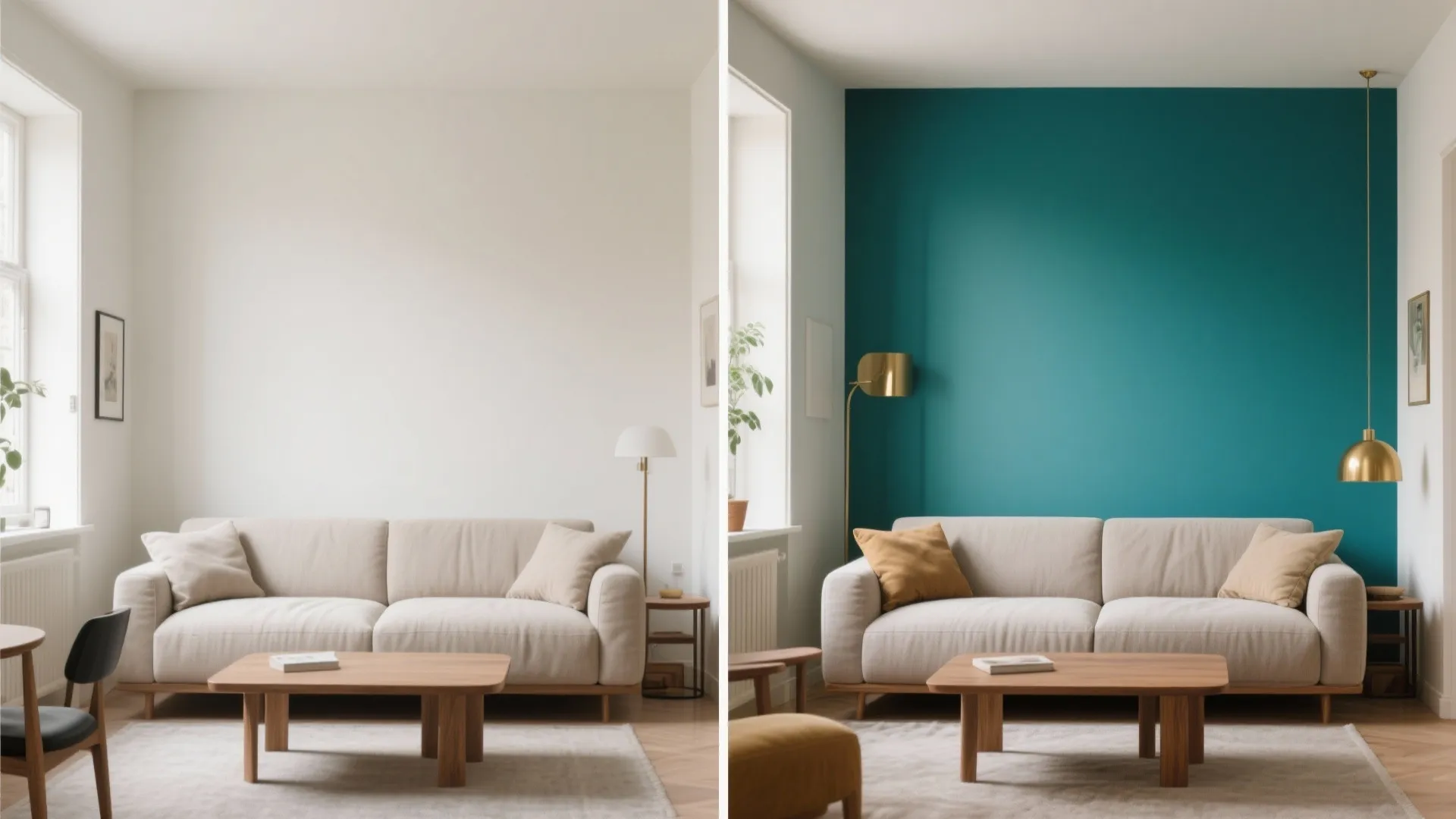 Bold Accent Walls to Zone Space