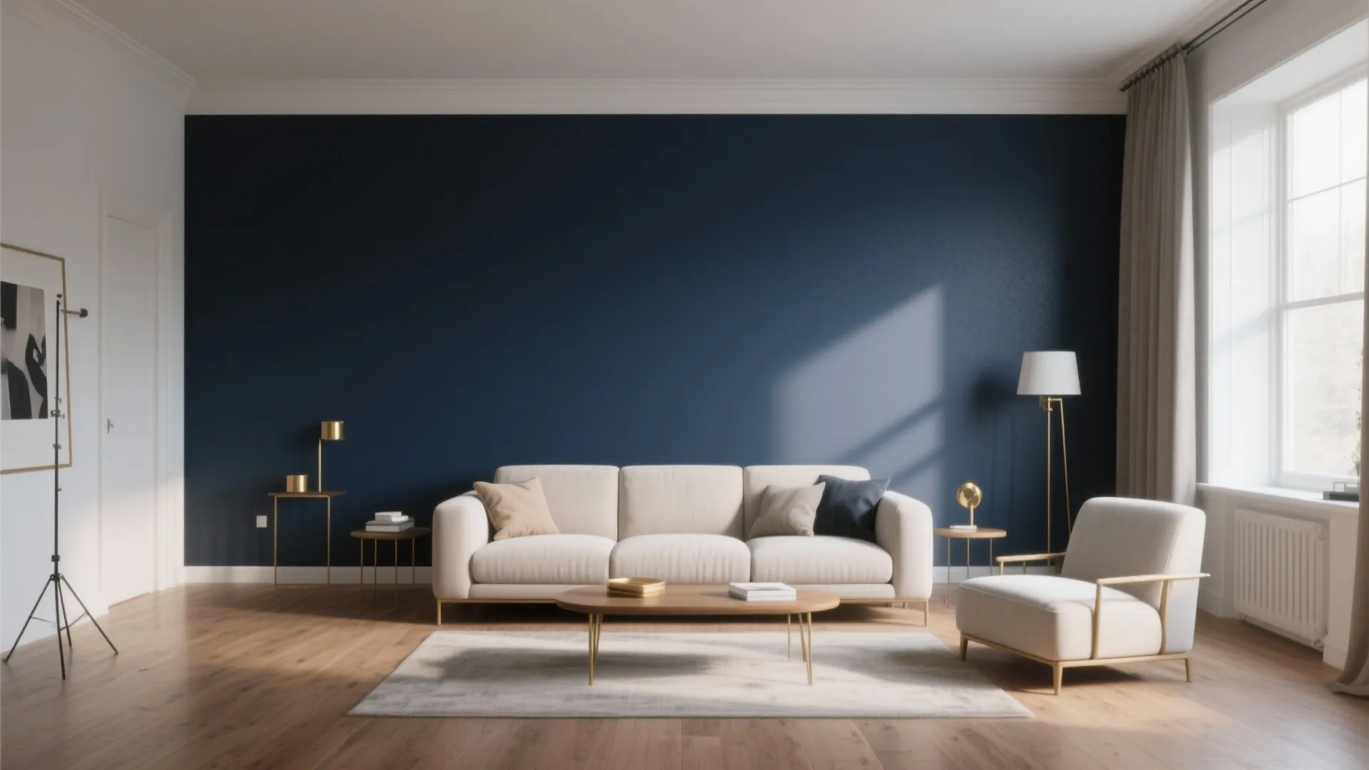 2. Bold Accent Wall for Depth