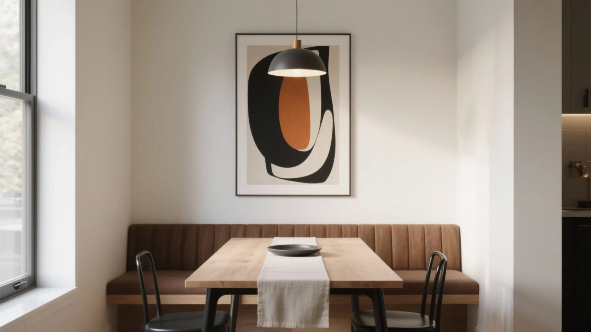 One bold art piece as a focal point