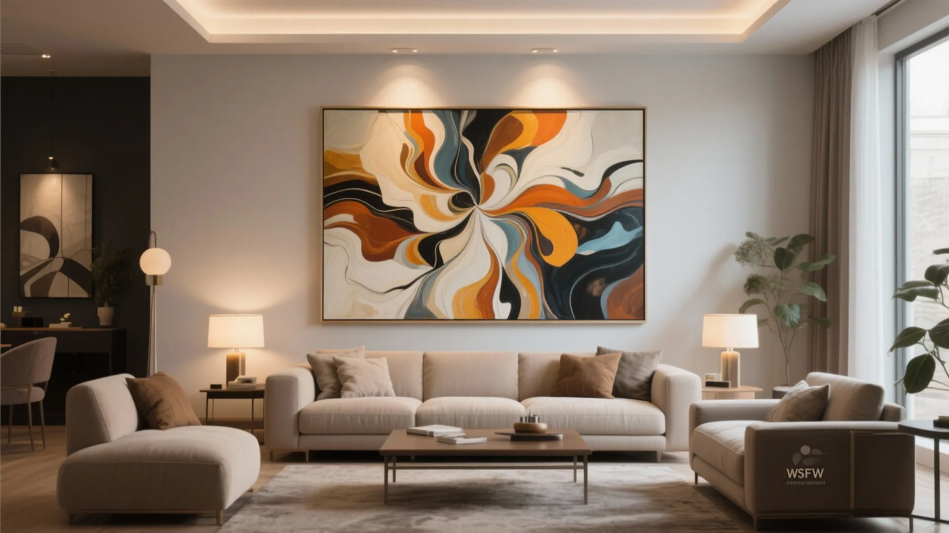 2. Statement wall with bold art