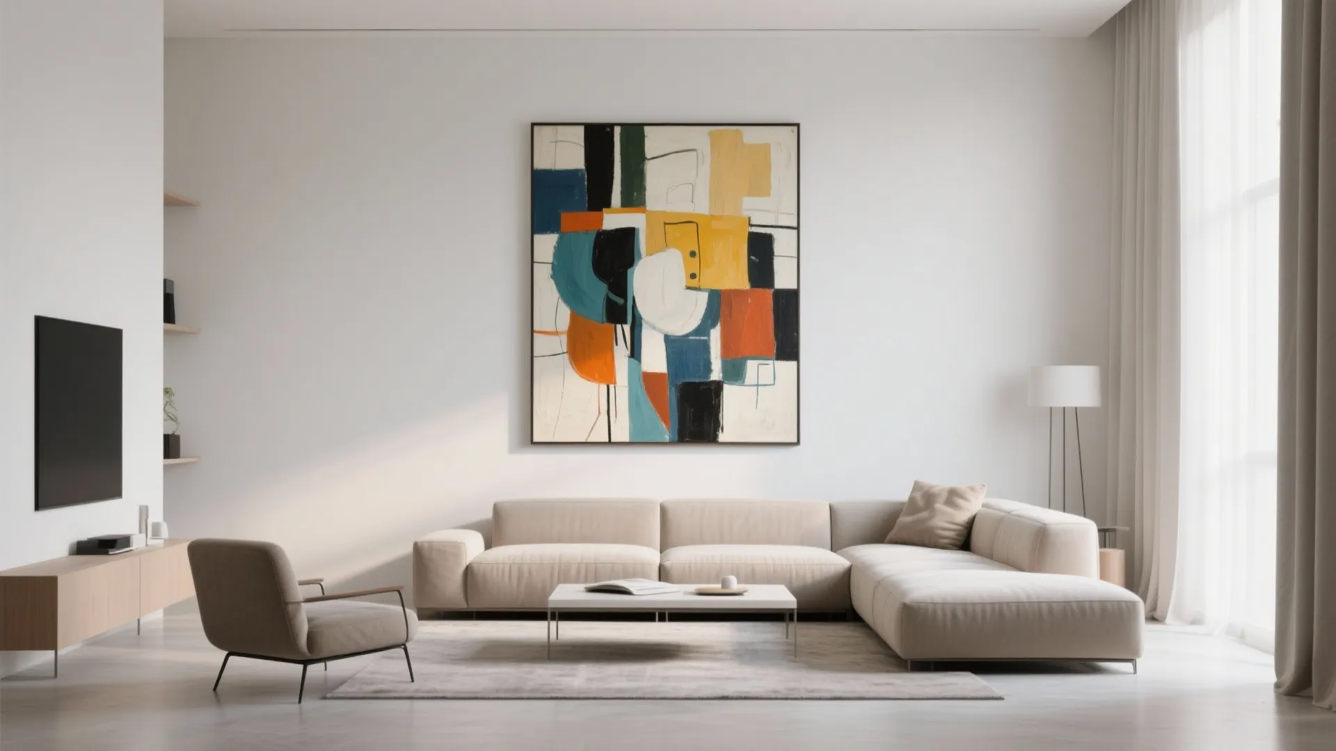 7. Bold Artwork as Focal Points