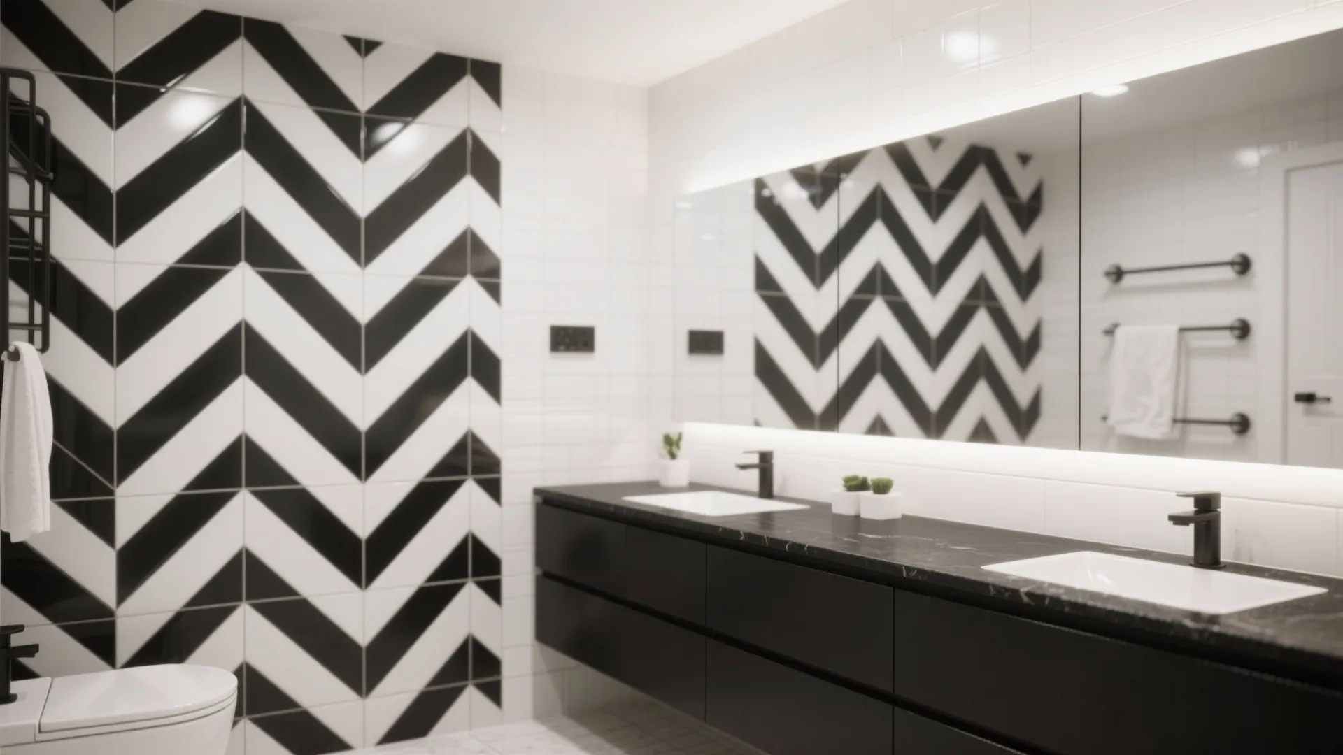 9. Frame with Bold Backsplash