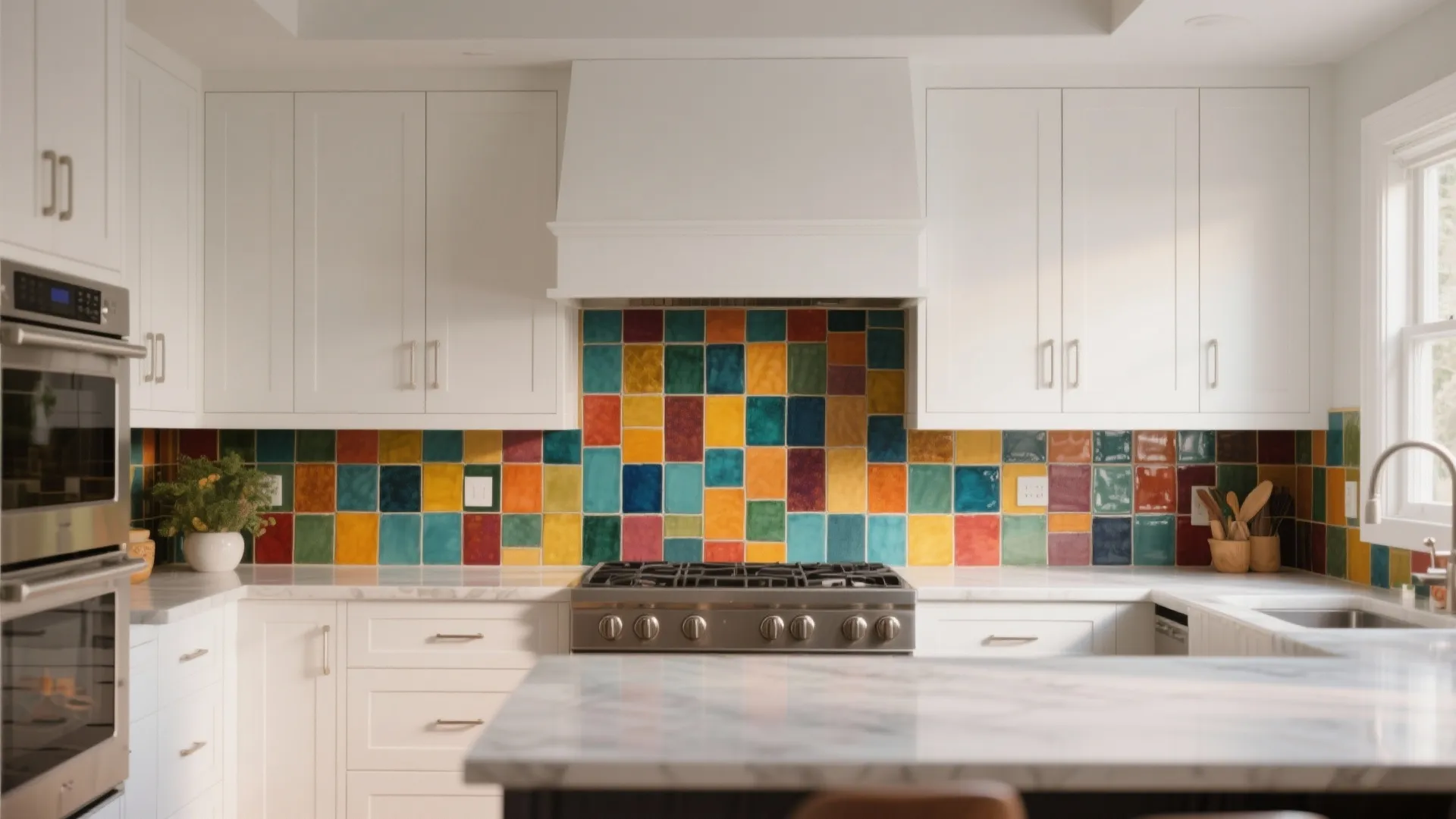 7. Bold Backsplash