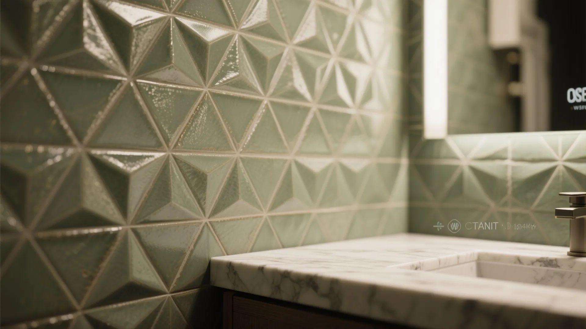 3. Mix textures with a bold backsplash