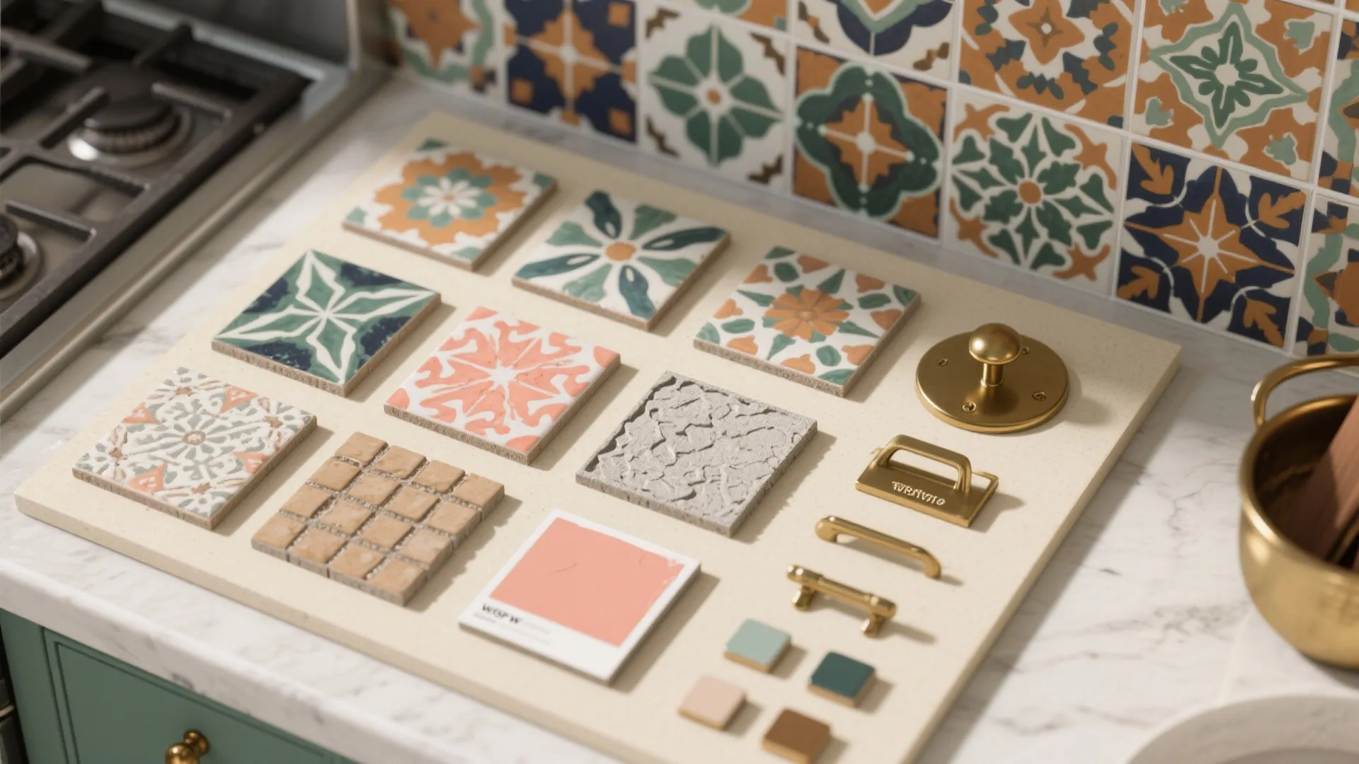 5. Bold Backsplash or Accent Wall Instead of Full Paint