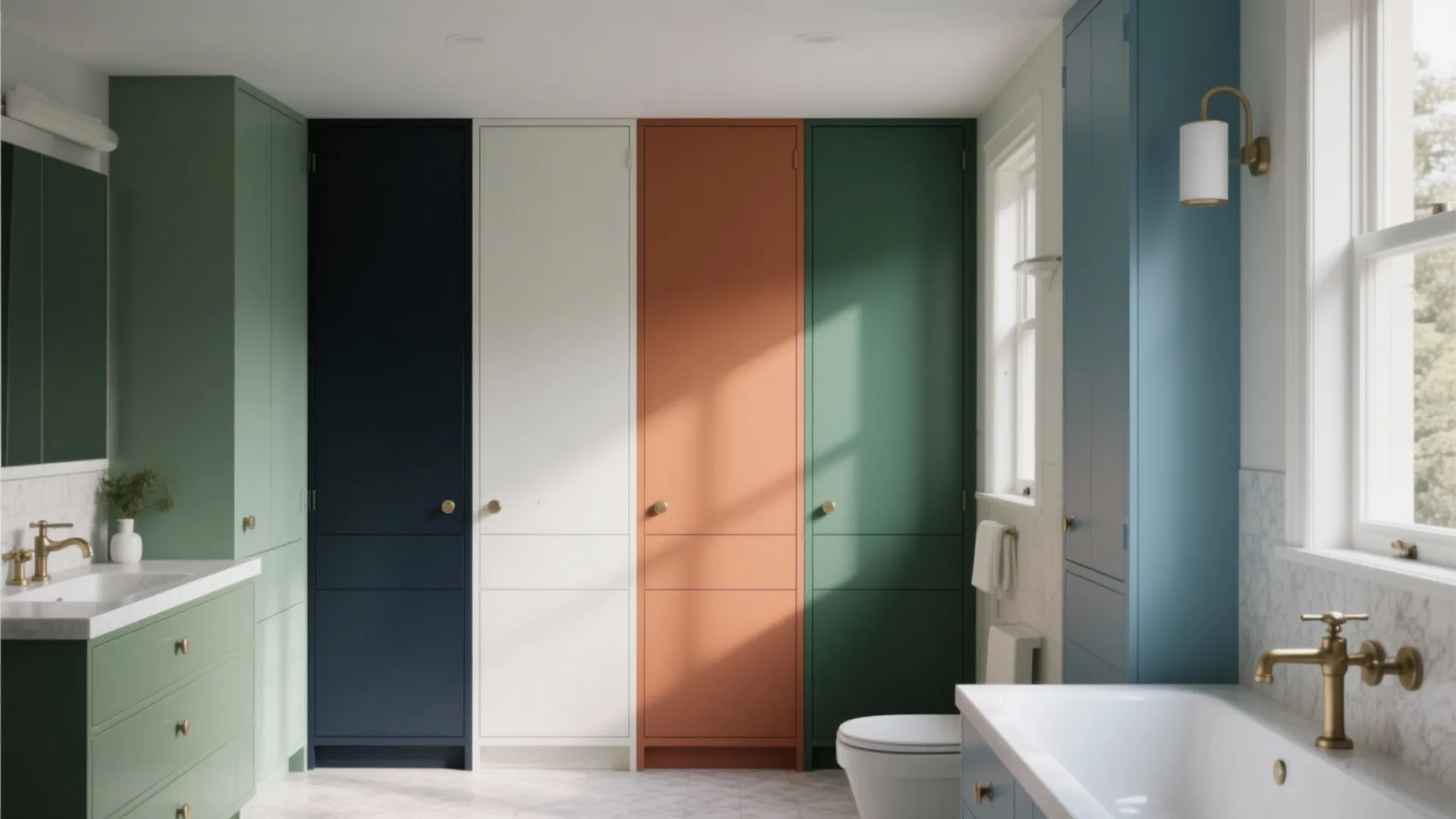 10 Painted Bathroom Cabinet Ideas
