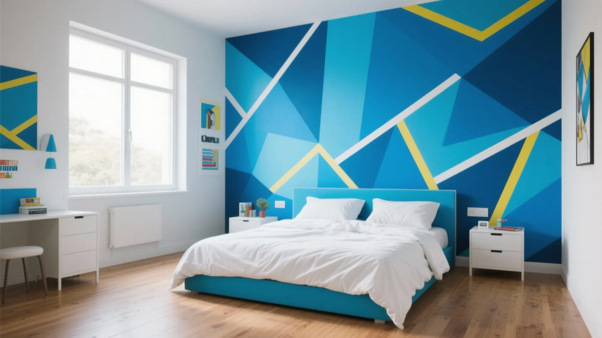 Bold Blue Geometric Patterns