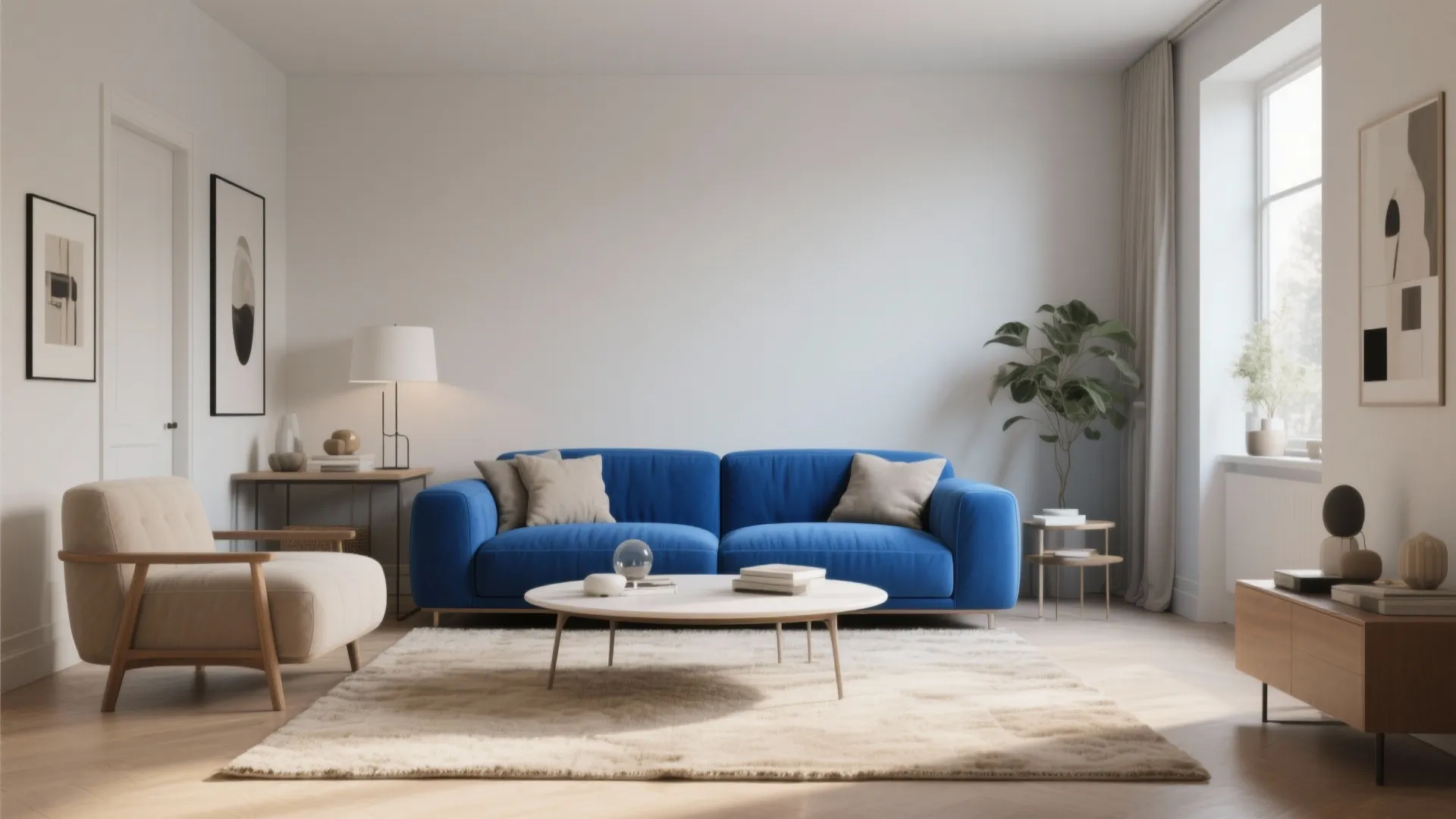 8. Bold Blue Sofa