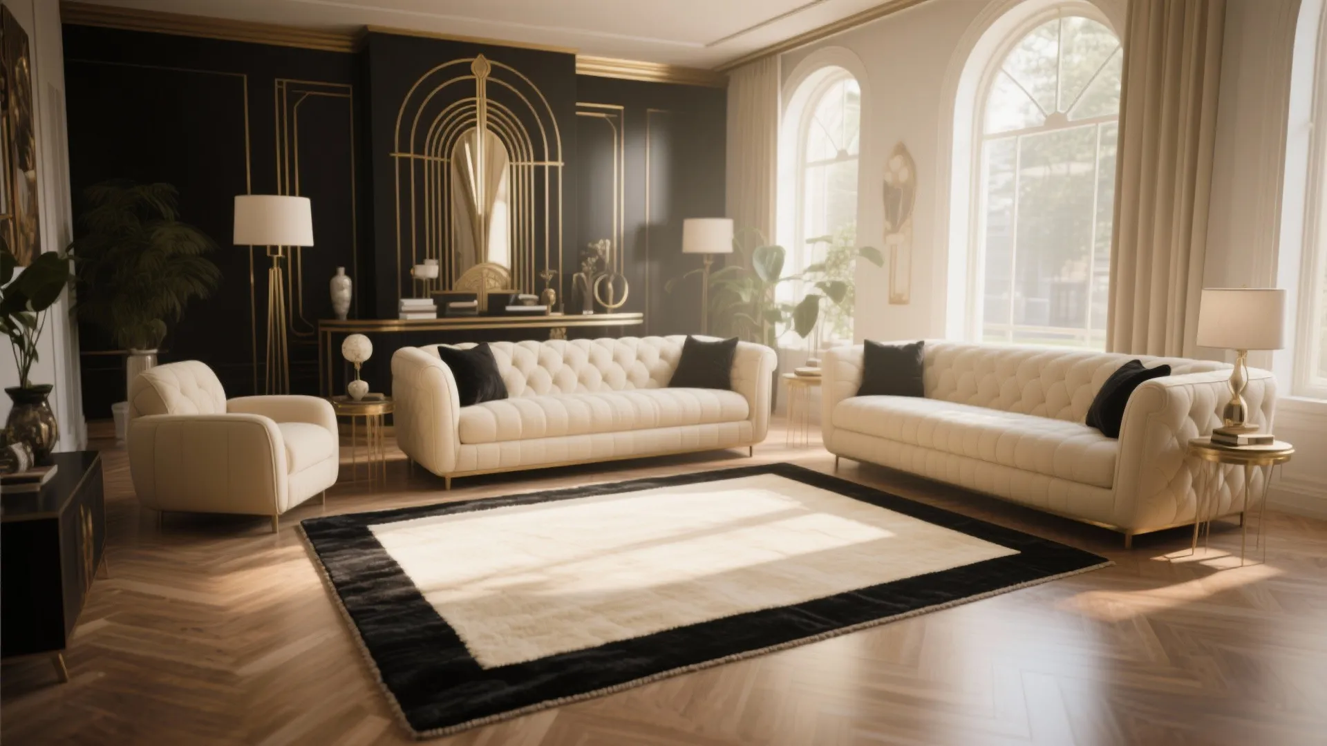 Area Rugs with Bold Borders