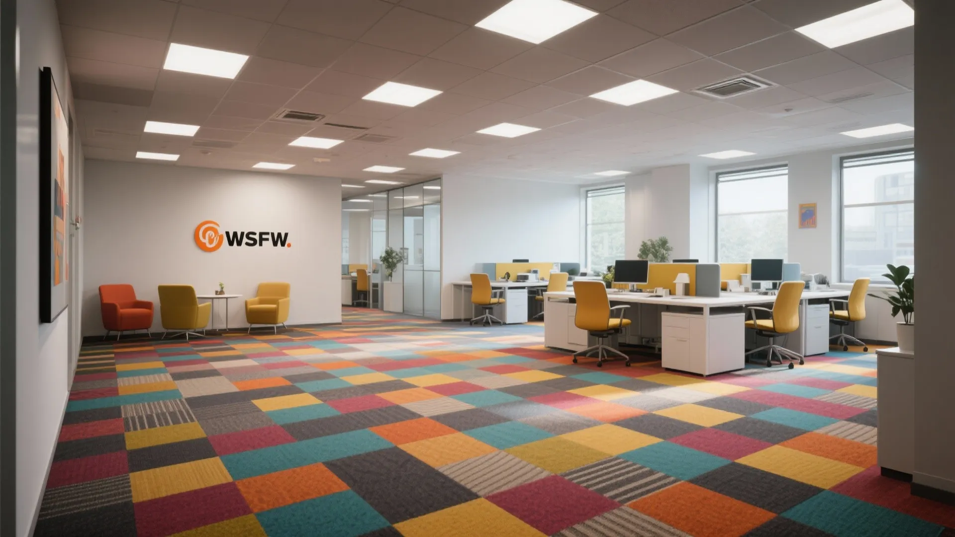 3. Carpet Tiles with Bold Patterns