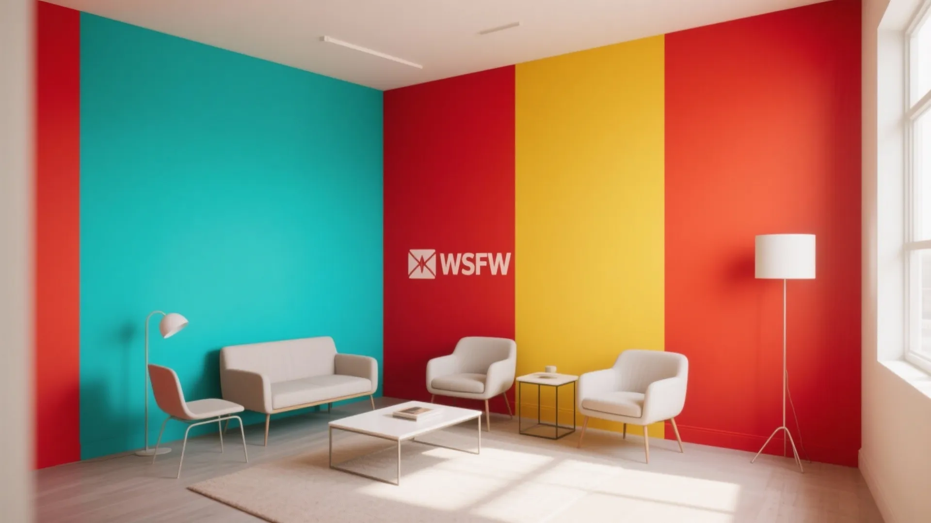 Bold Color Blocking Walls