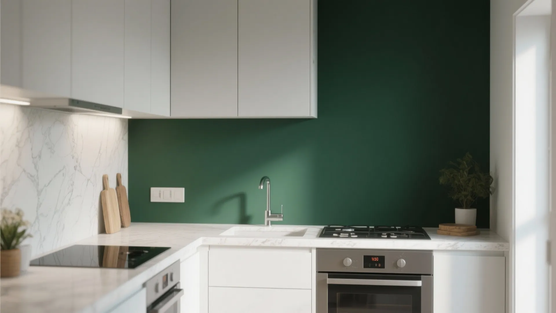 2. Bold Color for Just One Wall