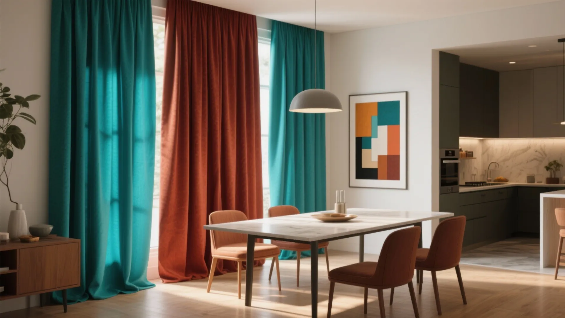 5. Bold Color Panels as Art