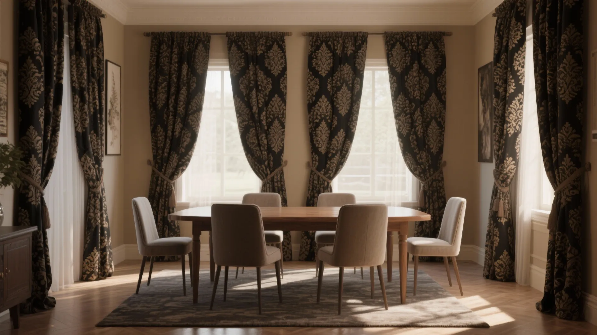 2. Pair Bold Damask with Calm Surroundings