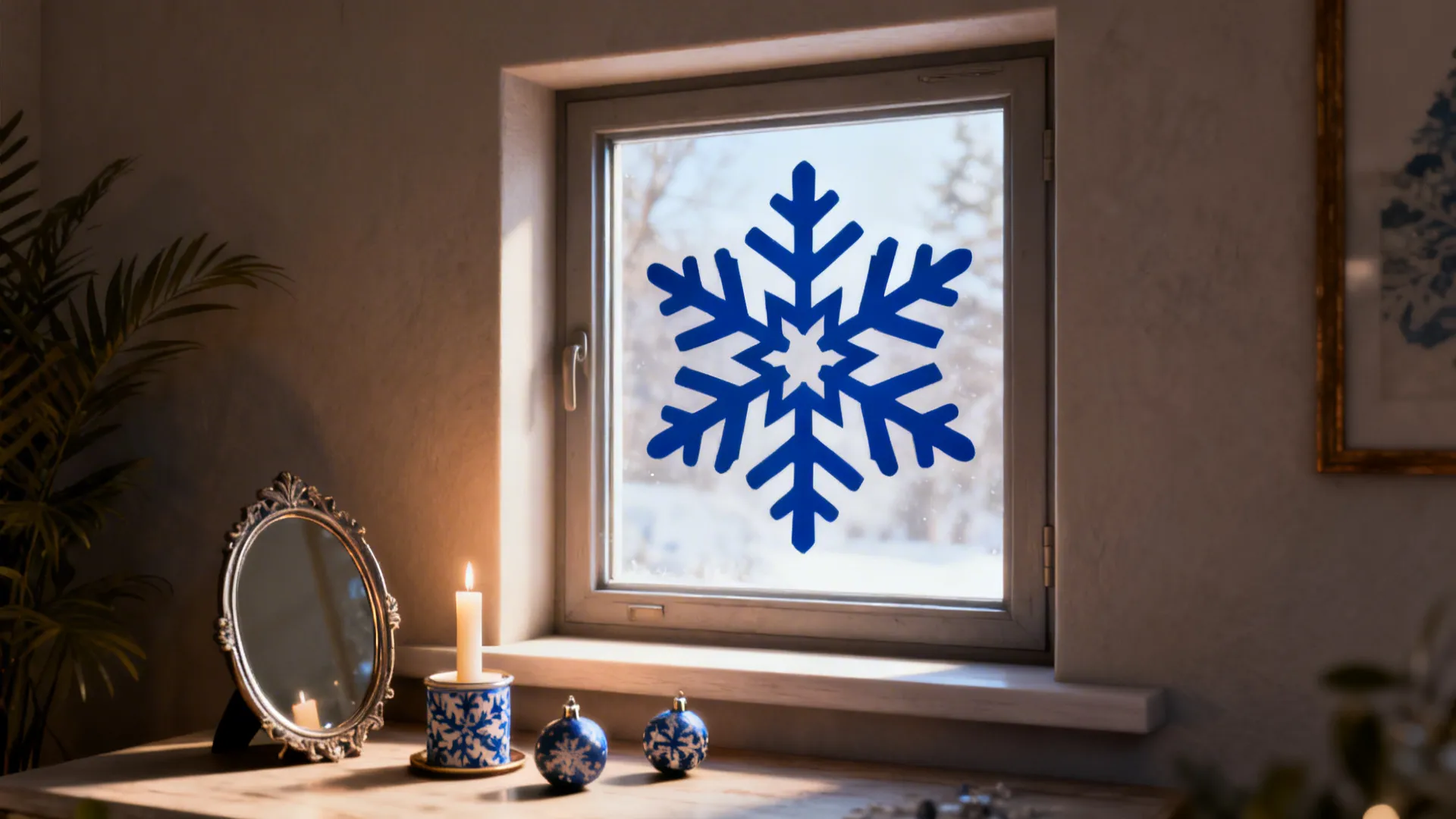 5. Bold Window Decals with Coordinated Indoor Display