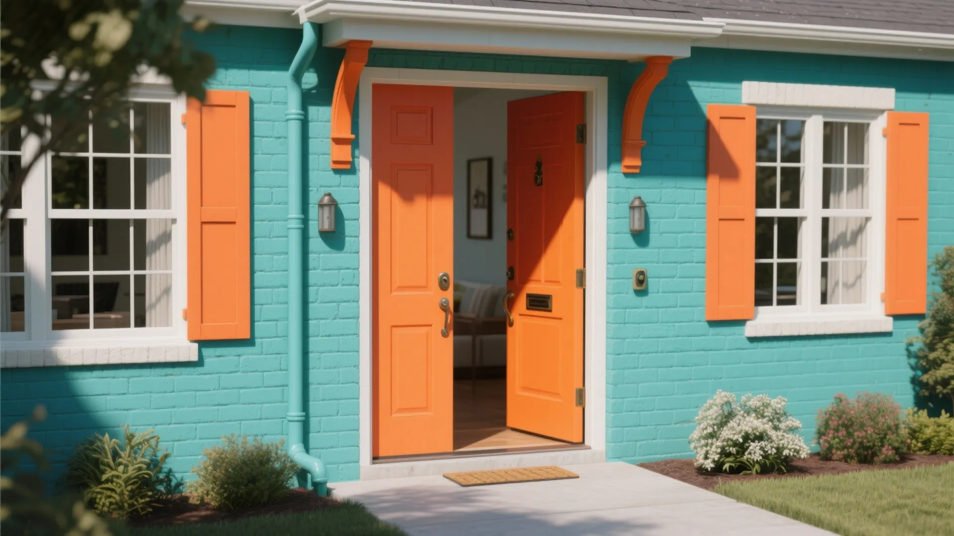 4. Make the door and accents pop