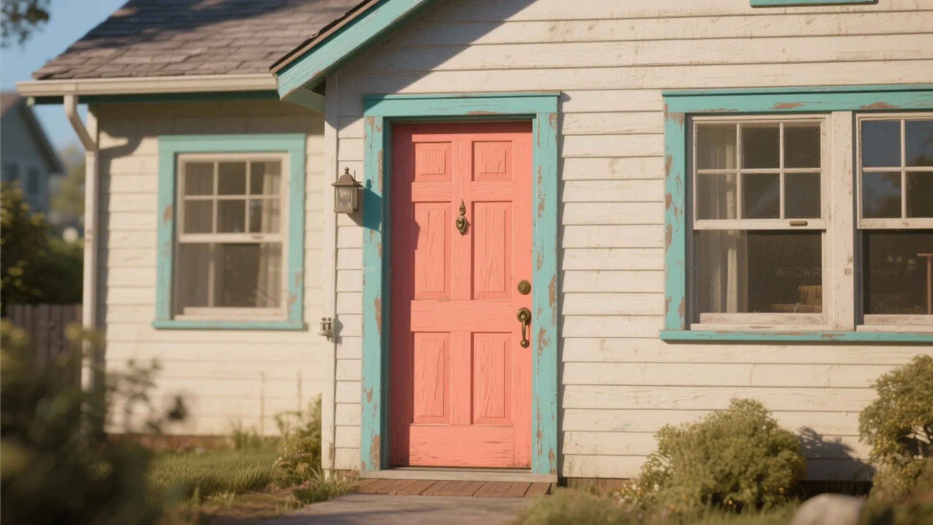 1. Punch it up with a bold door and trim