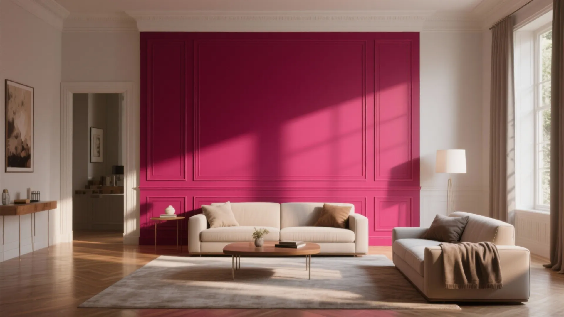5. Bold feature wall: embrace color and match millwork